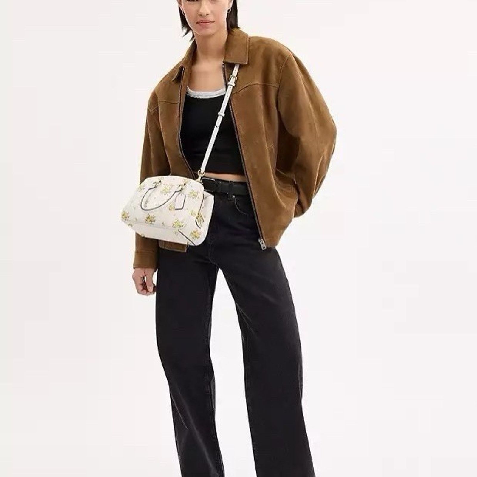 Coach NWT COACH Savannah Small Carryall Bag Floral Chalk CAL42 Size ONE SIZE - 9 Thumbnail