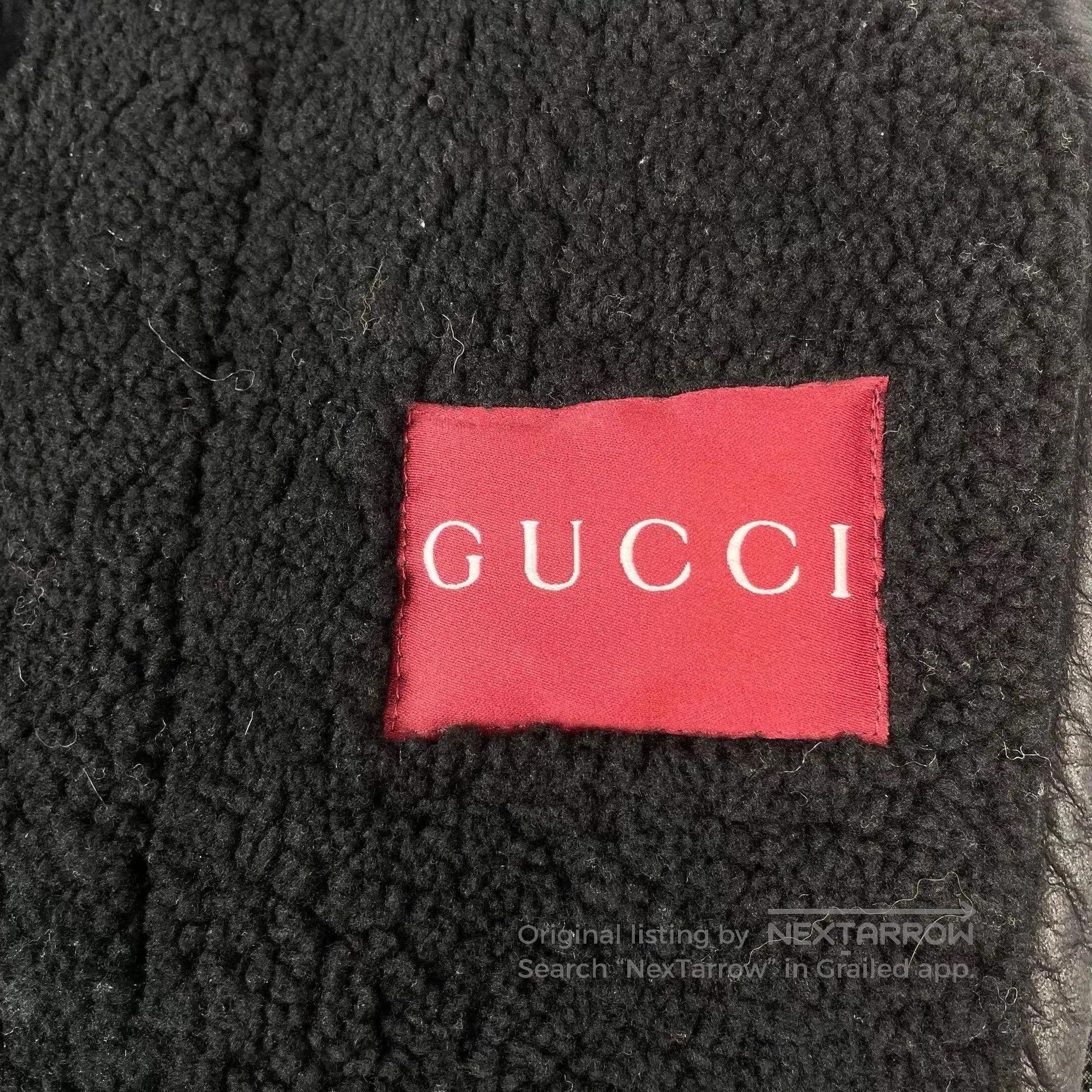 Gucci Black Leather Jacket with Shearling Collar. Size US S / EU 44-46 / 1 - 3 Thumbnail