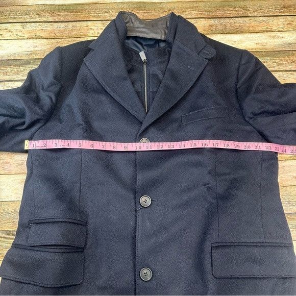 Corneliani Corneliani Mens Wool Topcoat 46 Navy IT 56 NWT $1895 Size US XL / EU 56 / 4 - 5 Thumbnail