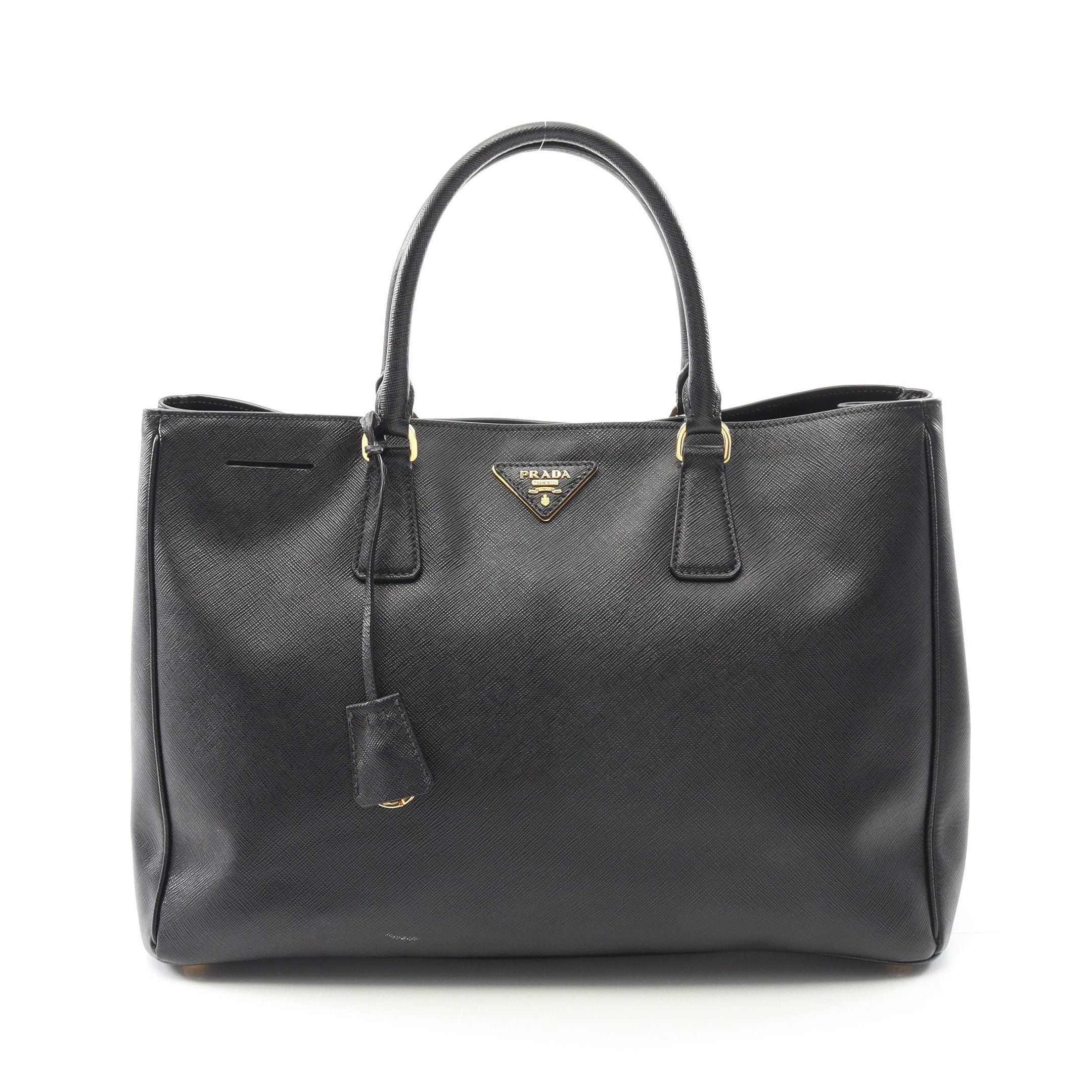 Prada Prada Saffiano Lux Galleria Handbag Tote Bag Leather Black Size ONE SIZE - 1 Thumbnail
