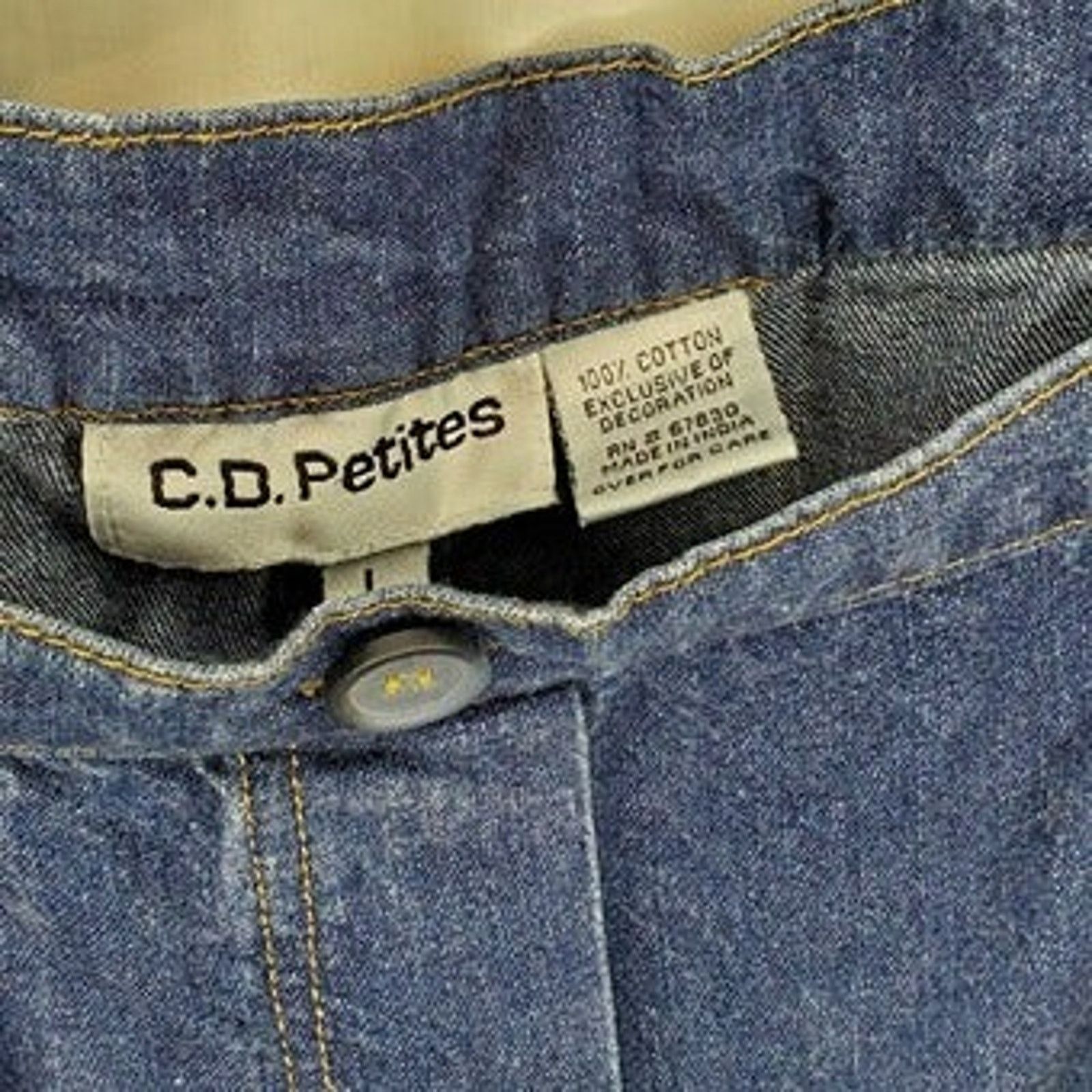 Vintage C.D. Petties Blue Cotton Long Trouser Pants Size Large Size 36" / US 14 / IT 50 - 3 Thumbnail