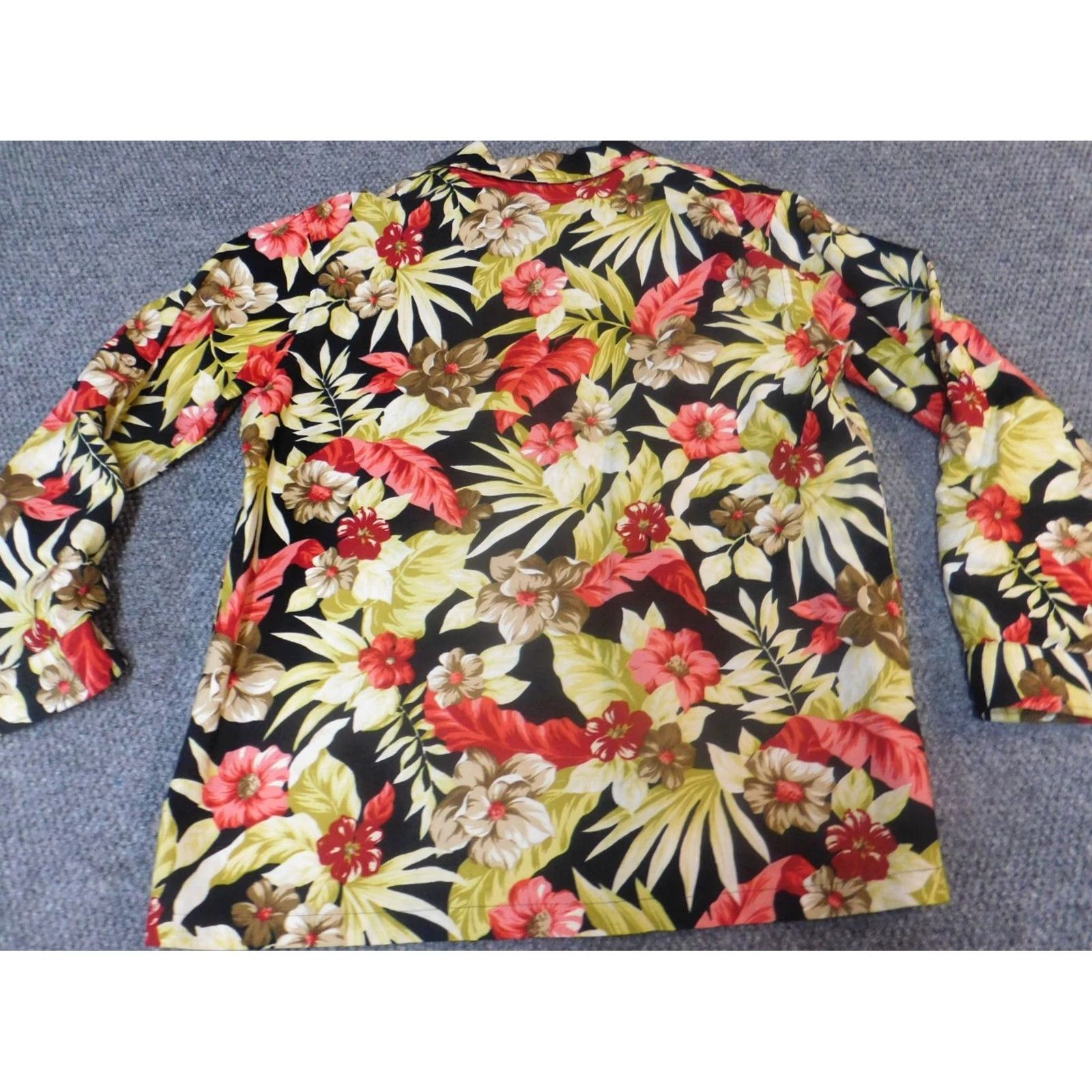 Oleg Cassini Oleg Cassini Womens Blouse XL Floral Multicolor Long Sleeve Collared Casual Button Shirt Women Size XL / US 12-14 / IT 48-50 - 7 Thumbnail