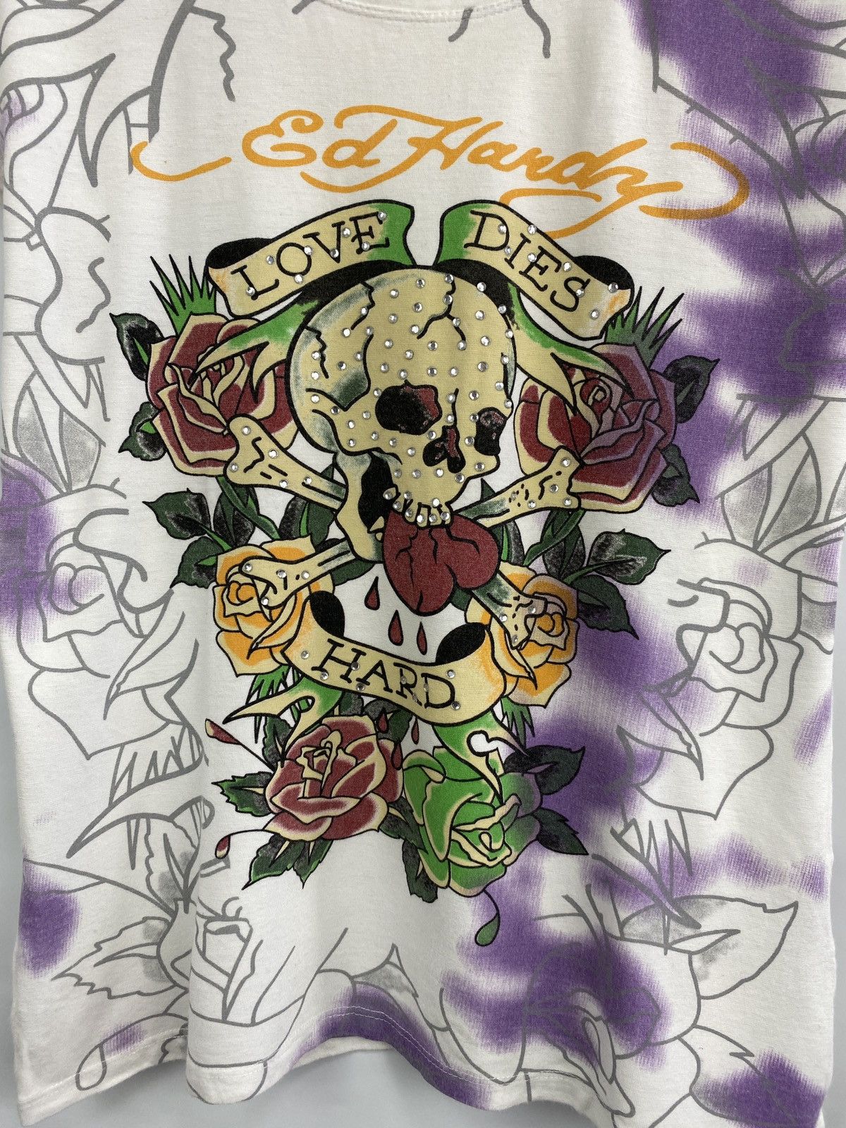 Ed Hardy 🇺🇸 Vintage 90s Ed Hardy Christian Audigier Y2K T-Shirt Rare Size M / US 6-8 / IT 42-44 - 4 Thumbnail