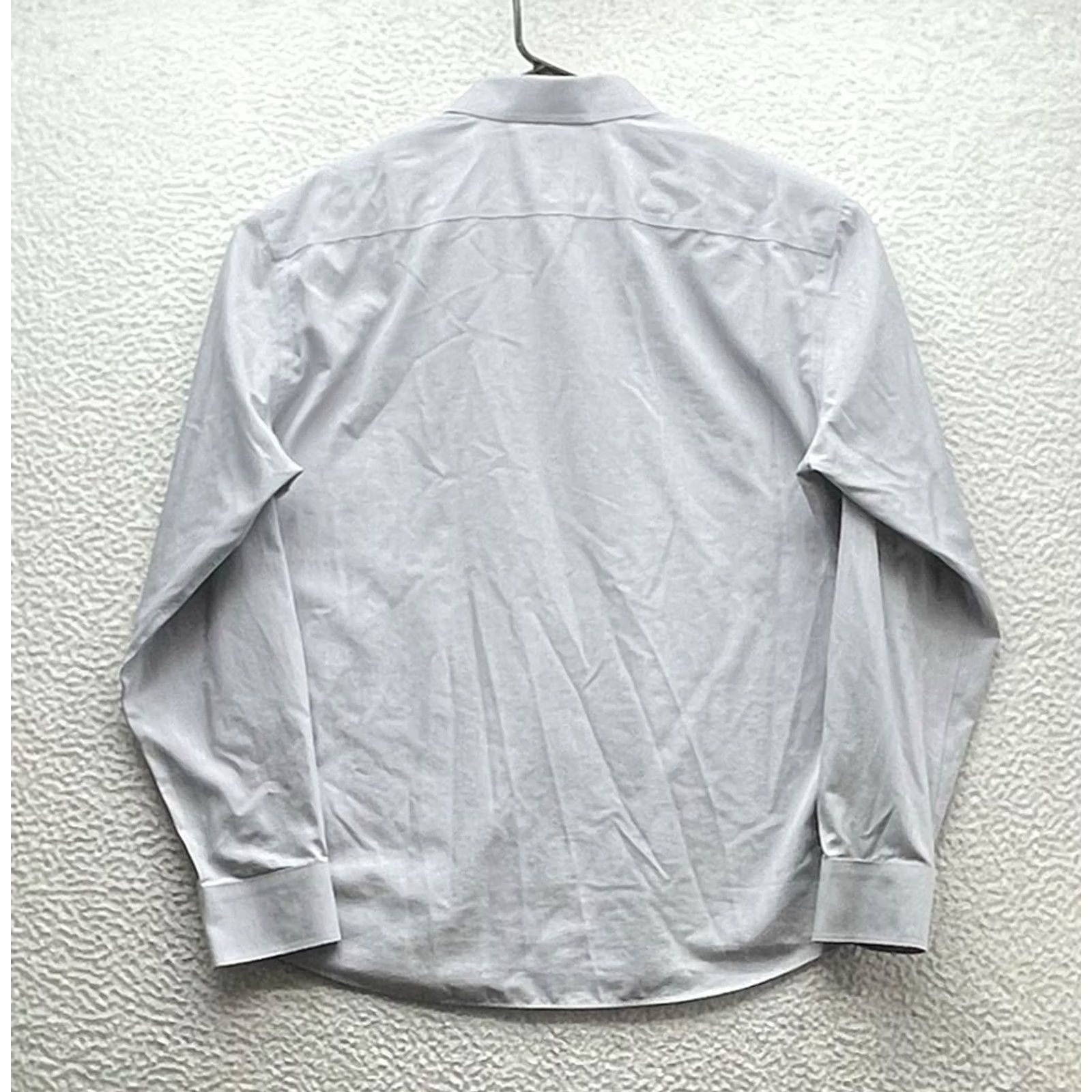 UNTUCKit UNTUCKit Shirt Mens XL Gray Cotton Contrast Stitch Preppy Button-Up, Classic, 1/2 Size US XL / EU 56 / 4 - 5 Thumbnail