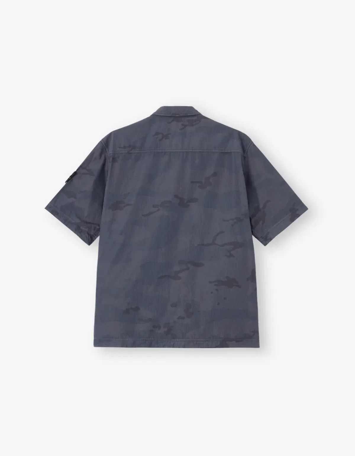 Stone Island Stone Island Blue Grey Faded Camo Ripstop-TC Shirt Size US M / EU 48-50 / 2 - 2 Thumbnail