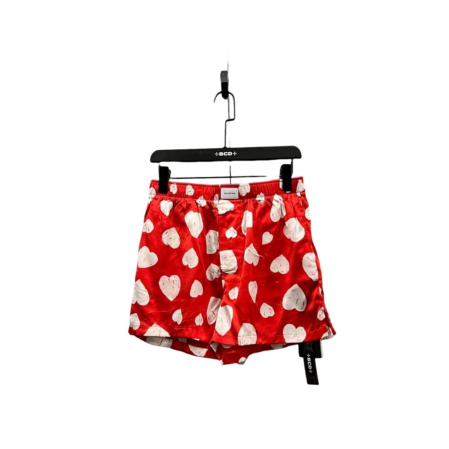 Balenciaga Balenciaga Heart Print Silk Shorts 36 Size 26" / US 2 / IT 38 - 1 Thumbnail
