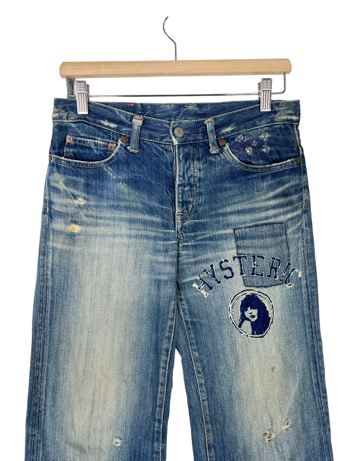 Hysteric Glamour 🔥 HYSTERIC GLAMOUR FLARE BLEACH WASH BOOTCUT Size US 30 / EU 46 - 5 Thumbnail