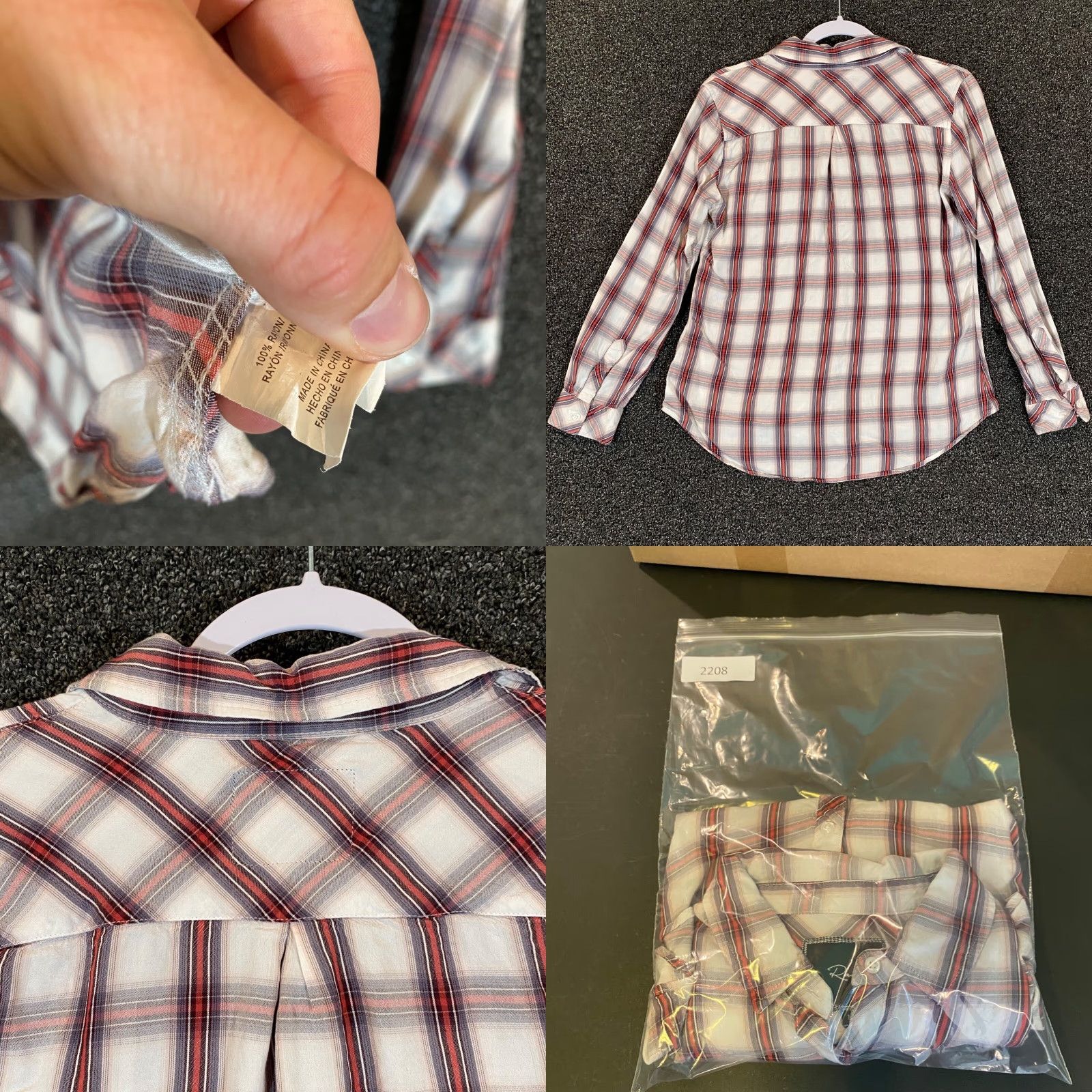 Rails Rails Shirt Womens Medium Red White Plaid Button Up Pockets Long Sleeve Casual Workwear Vintage: No (Note: ensure no new info) Size M / US 6-8 / IT 42-44 - 8 Thumbnail