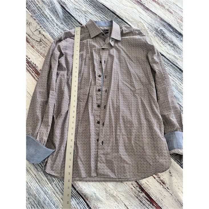 Other Hammer Made Men's Light Gray Patterned Button-Up Shirt Size US L / EU 52-54 / 3 - 9 Thumbnail