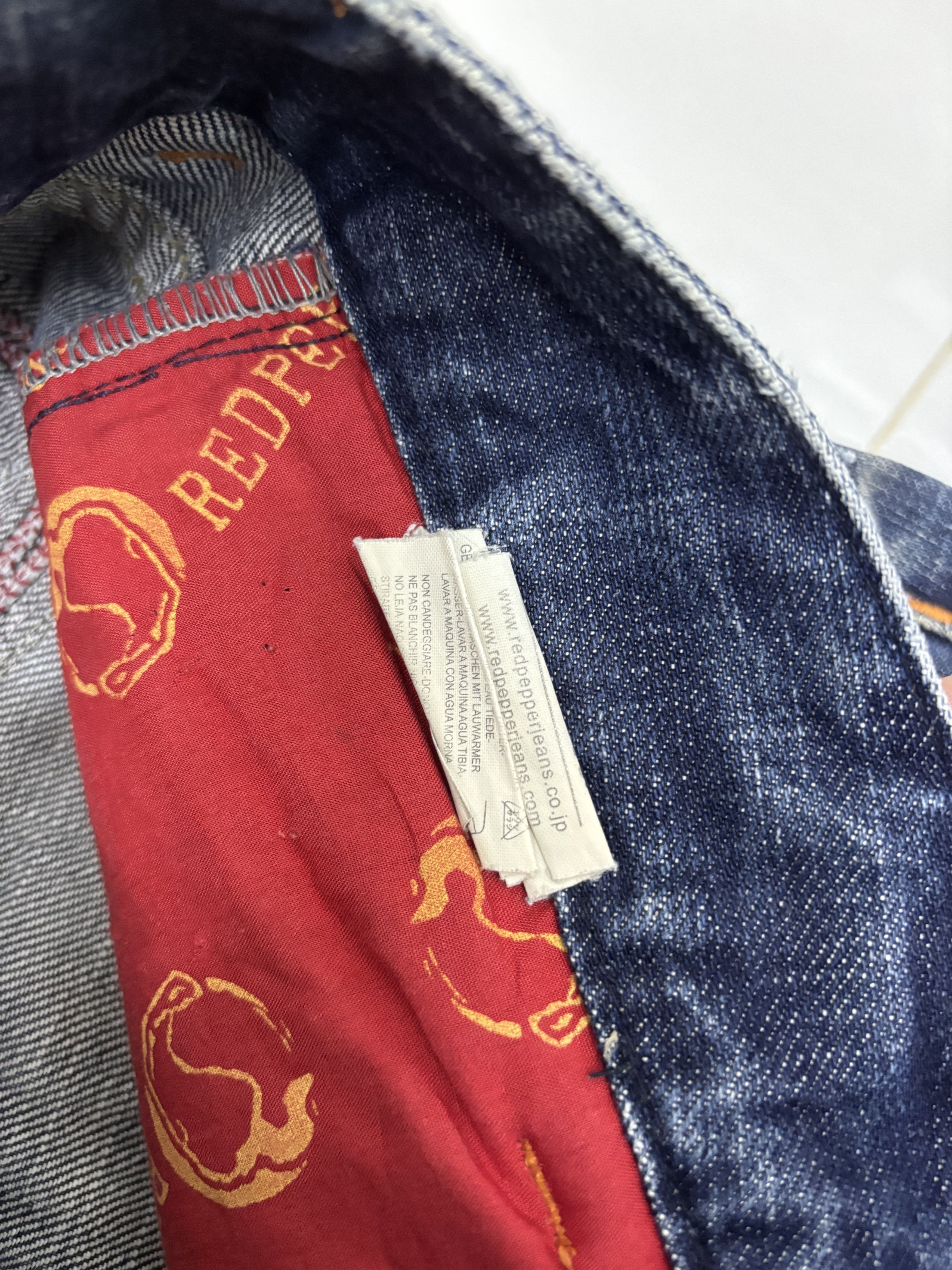 Hysteric Glamour × If Six Was Nine × Le Grande Bleu (L.G.B.) Vintage RED PEPPER Bootcut Flare Distressed Denim Jean Size 29" - 12 Thumbnail