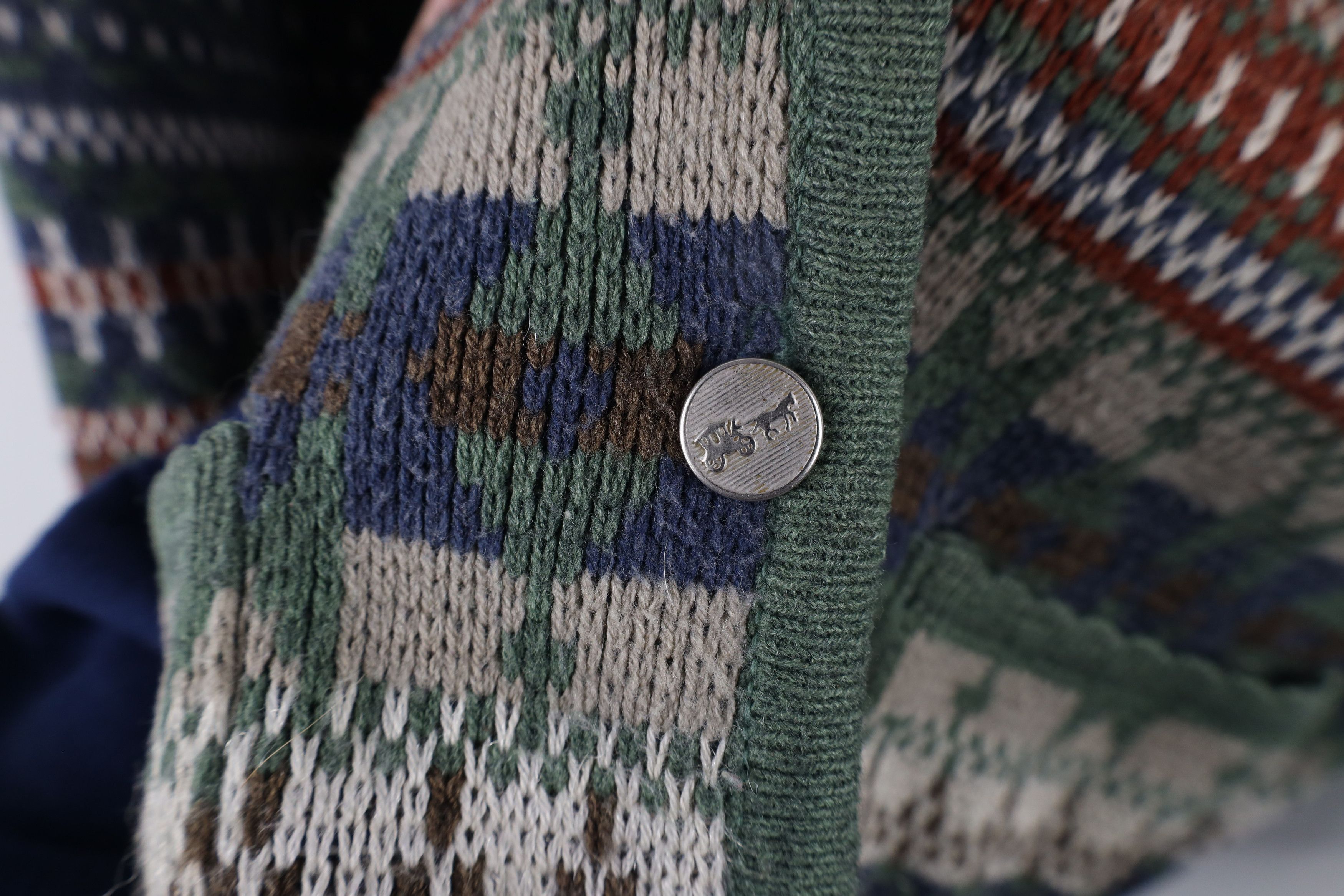 Vintage Vintage 90s Streetwear Fair Isle Knit Cardigan Sweater Size M / US 6-8 / IT 42-44 - 7 Thumbnail