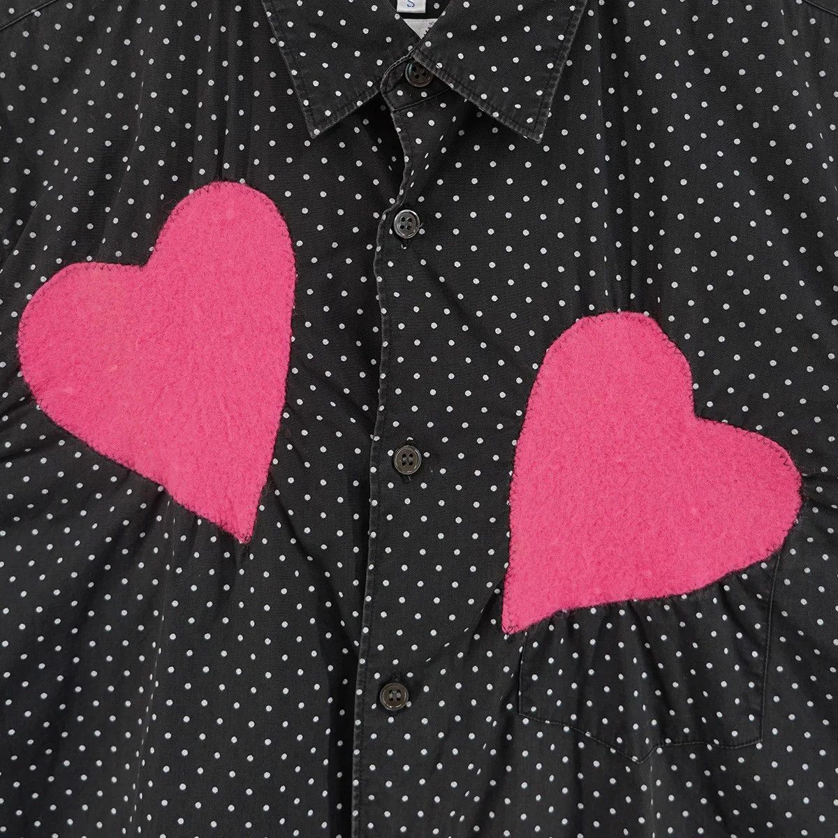 Comme des Garcons SHIRT AW08 Heart Patchwork Archive Long Sleeve Shirt Size US S / EU 44-46 / 1 - 3 Thumbnail
