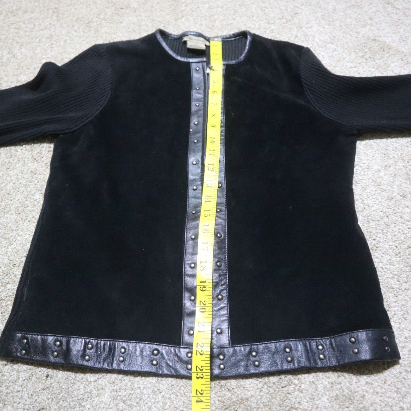 Vintage Escapade Black Leather Biker Jacket Womens Medium Full Zip Size M / US 6-8 / IT 42-44 - 6 Thumbnail