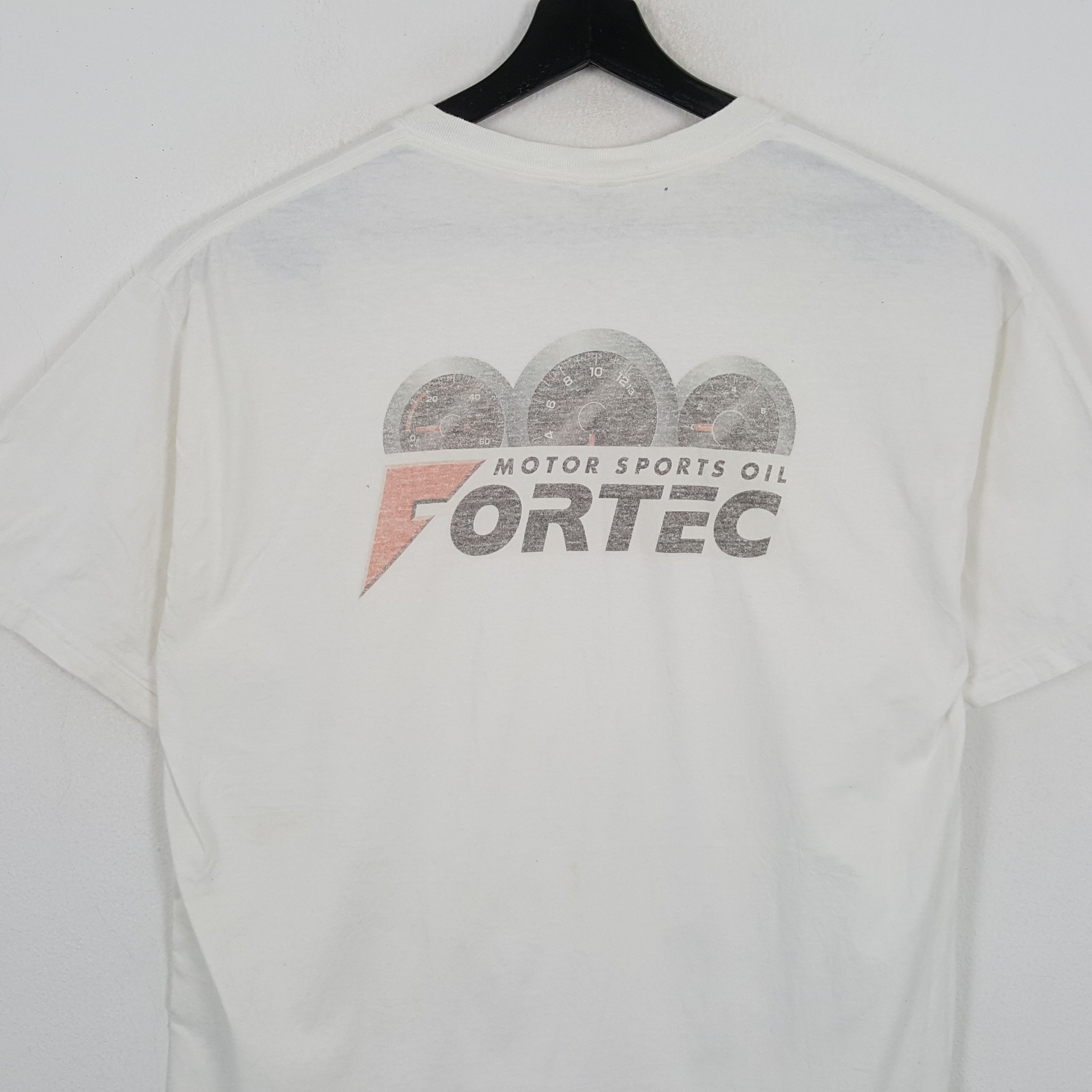 Vintage FORTEC MOTOR SPORT OIL Racing Style Backprint Tshirt Size US L / EU 52-54 / 3 - 2 Thumbnail