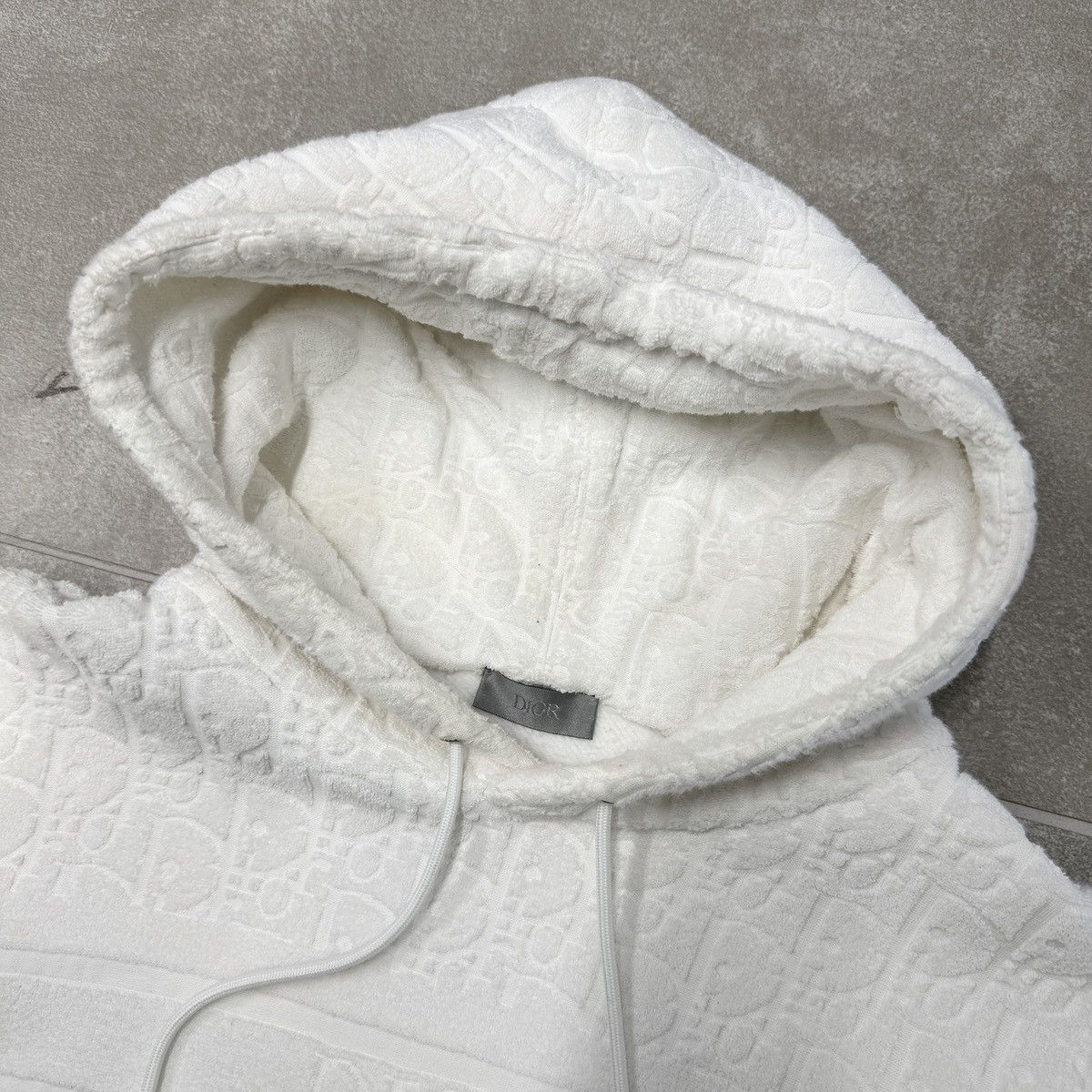 Dior Dior Oblique Jacquard Towelling Hoodie In White RRP £1300 Size US S / EU 44-46 / 1 - 6 Thumbnail