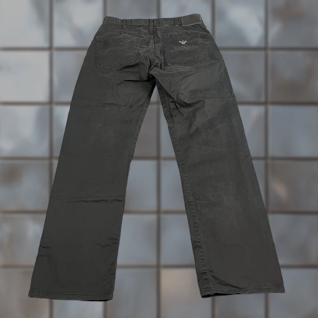 Vintage Armani Jeans Jeans Regular Straight 30 30 Dark Black Stretch Button Fly Mens Size US 30 / EU 46 - 1 Thumbnail