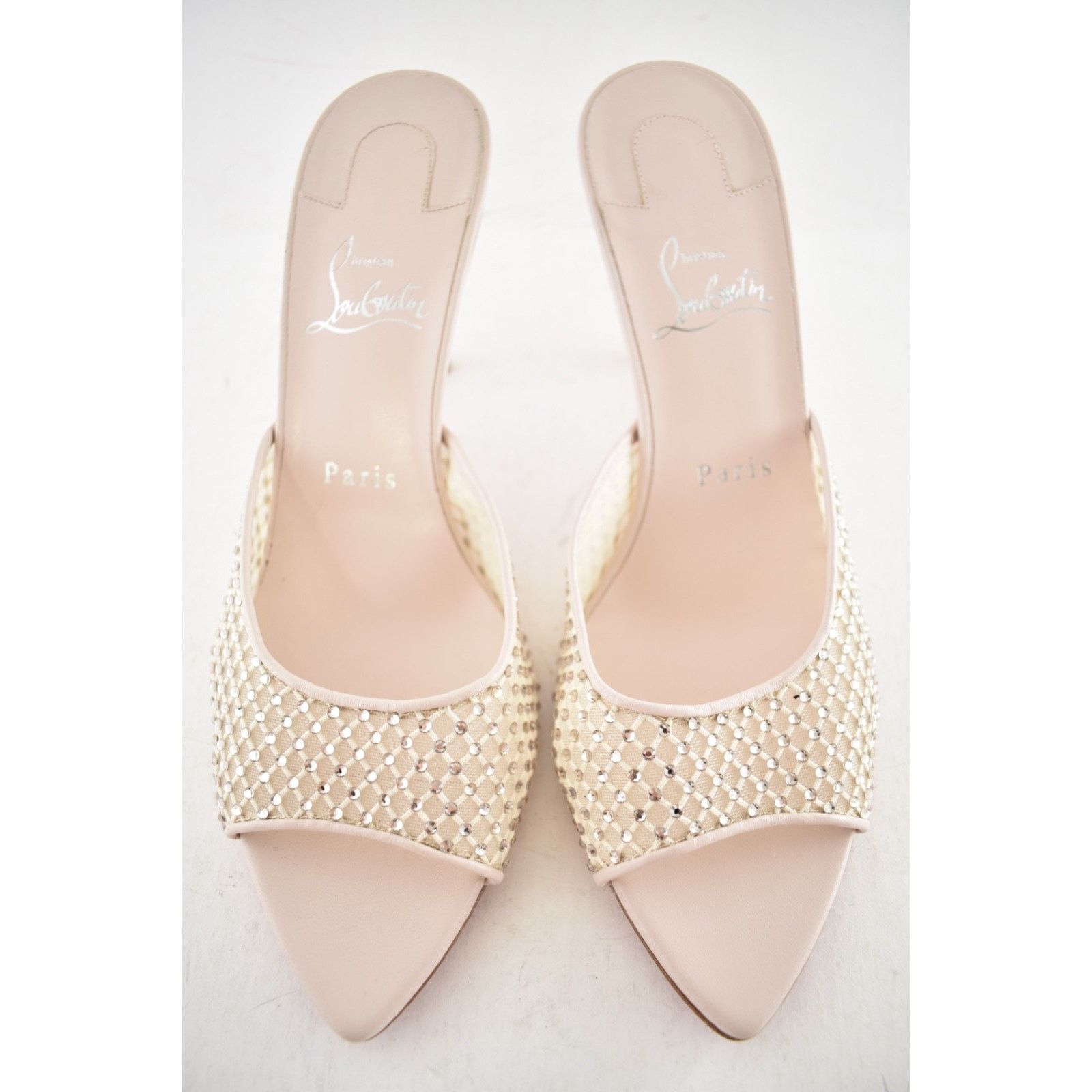 Christian Louboutin Christian Louboutin Apostropha Mule Mesh Strass 80 Size US 8 / IT 38 - 10 Thumbnail