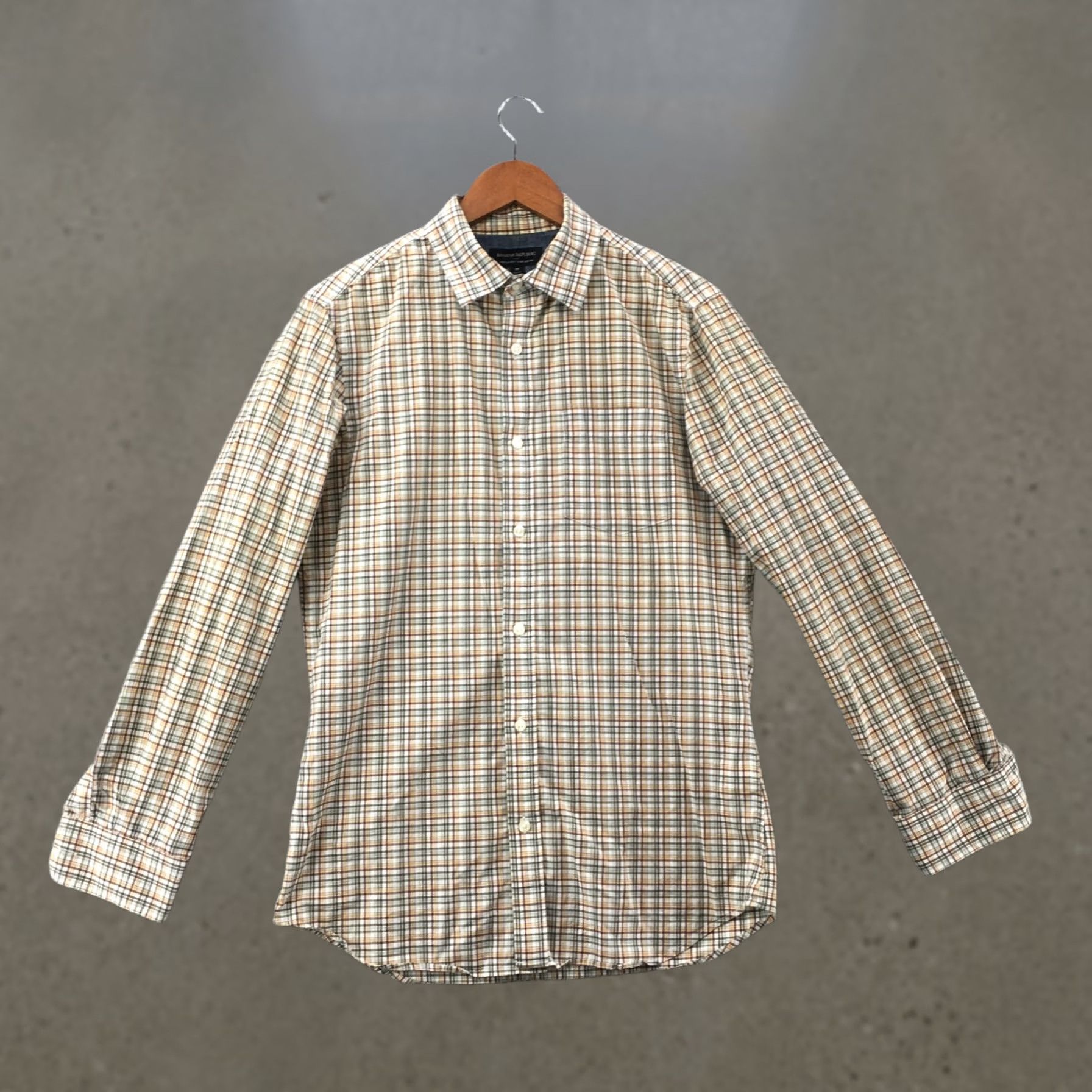 Banana Republic Banana Republic Button-Up Shirt Mens M Multi Cotton Plaid Stretch Slim Fit Size US M / EU 48-50 / 2 - 1 Thumbnail