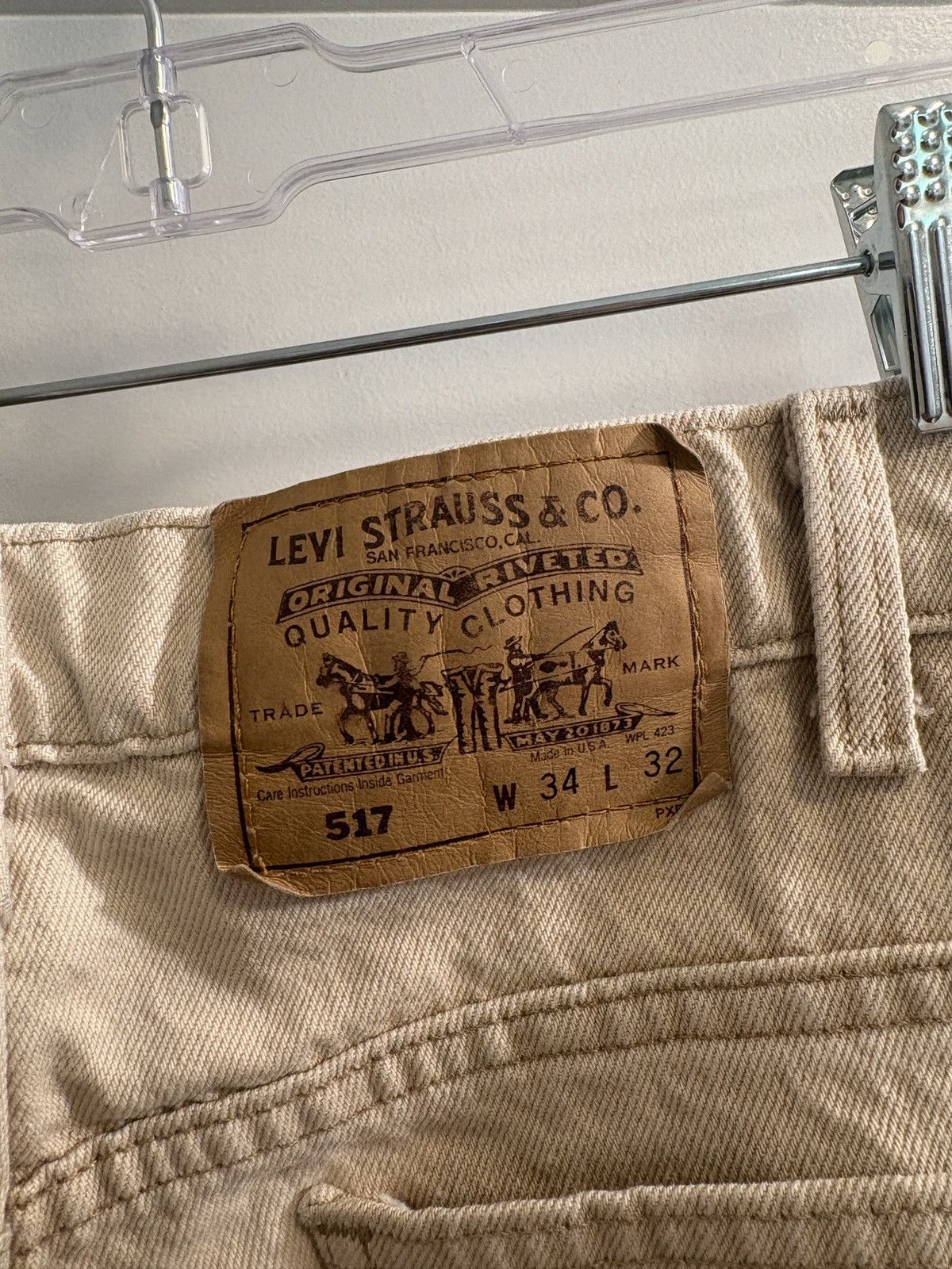Levi's Levi’s 517 Jeans Beige Size US 34 / EU 50 - 3 Thumbnail