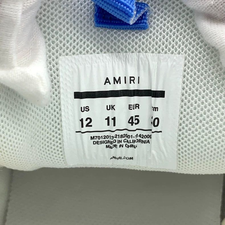 Amiri Amiri Color-blocked round toe lacing thick-soled sneakers Size US 12 / EU 45 - 6 Thumbnail