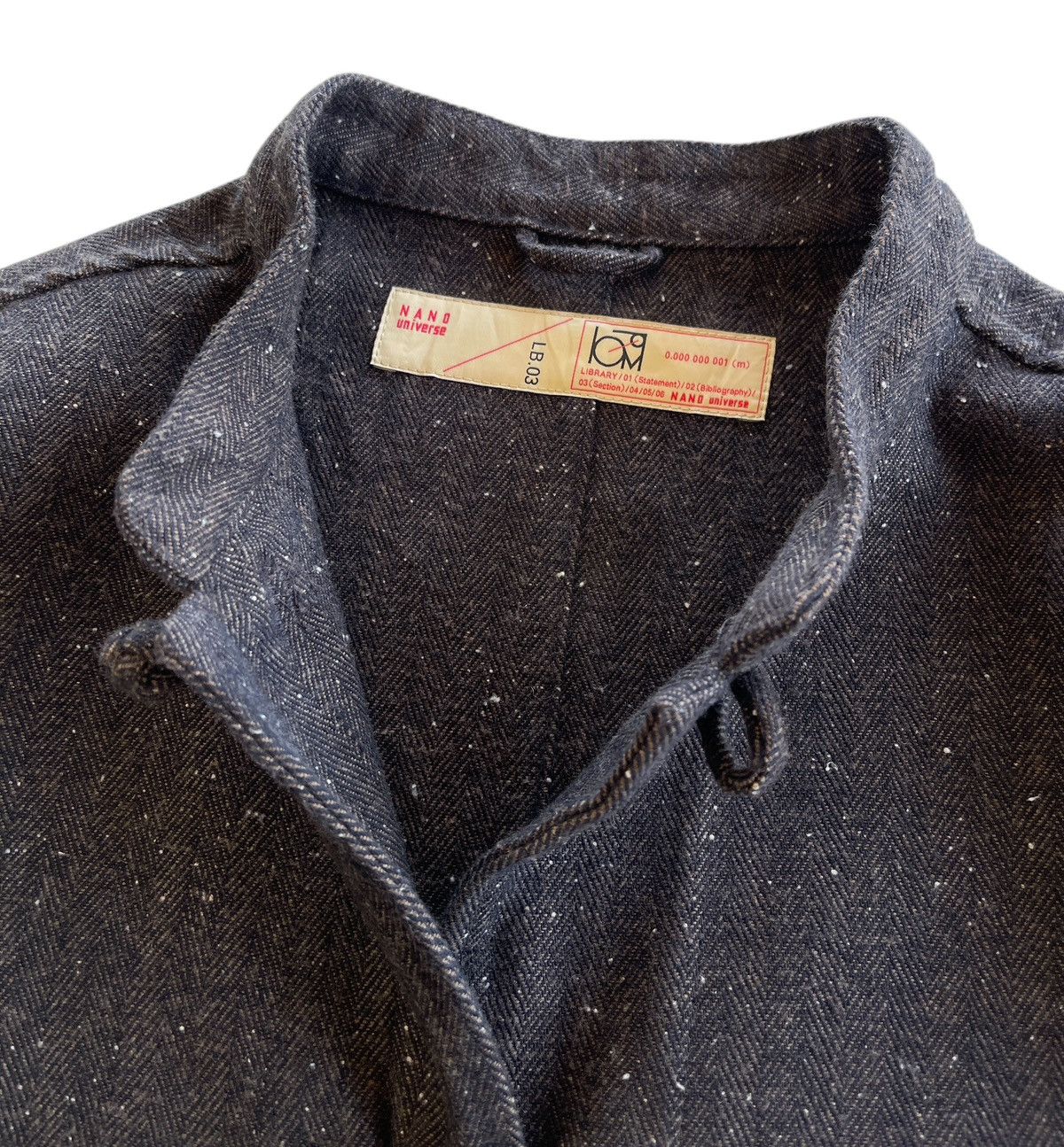 NANO universe Herringbone China Jacket Size US L / EU 52-54 / 3 - 4 Thumbnail