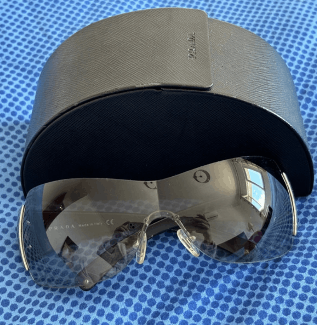 Prada PRADA Sunglasses Wrap Shield Mask Symbole Sport Red Tab Size ONE SIZE - 1 Thumbnail