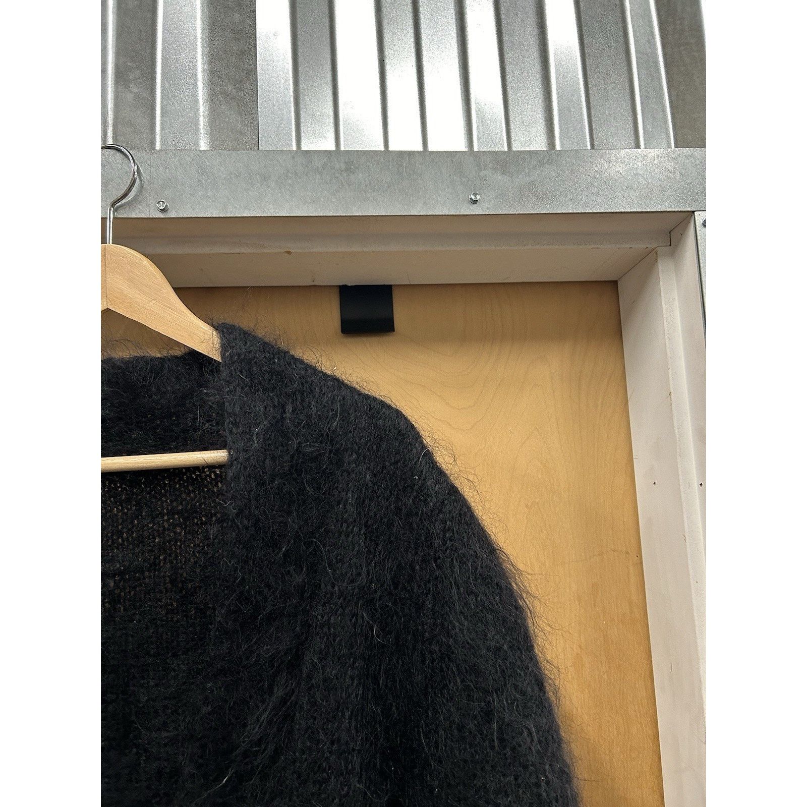 Handmade Black Mohair Shaggy Cardigan Sweater Size XL Cobain Fuzzy Size US XL / EU 56 / 4 - 5 Thumbnail