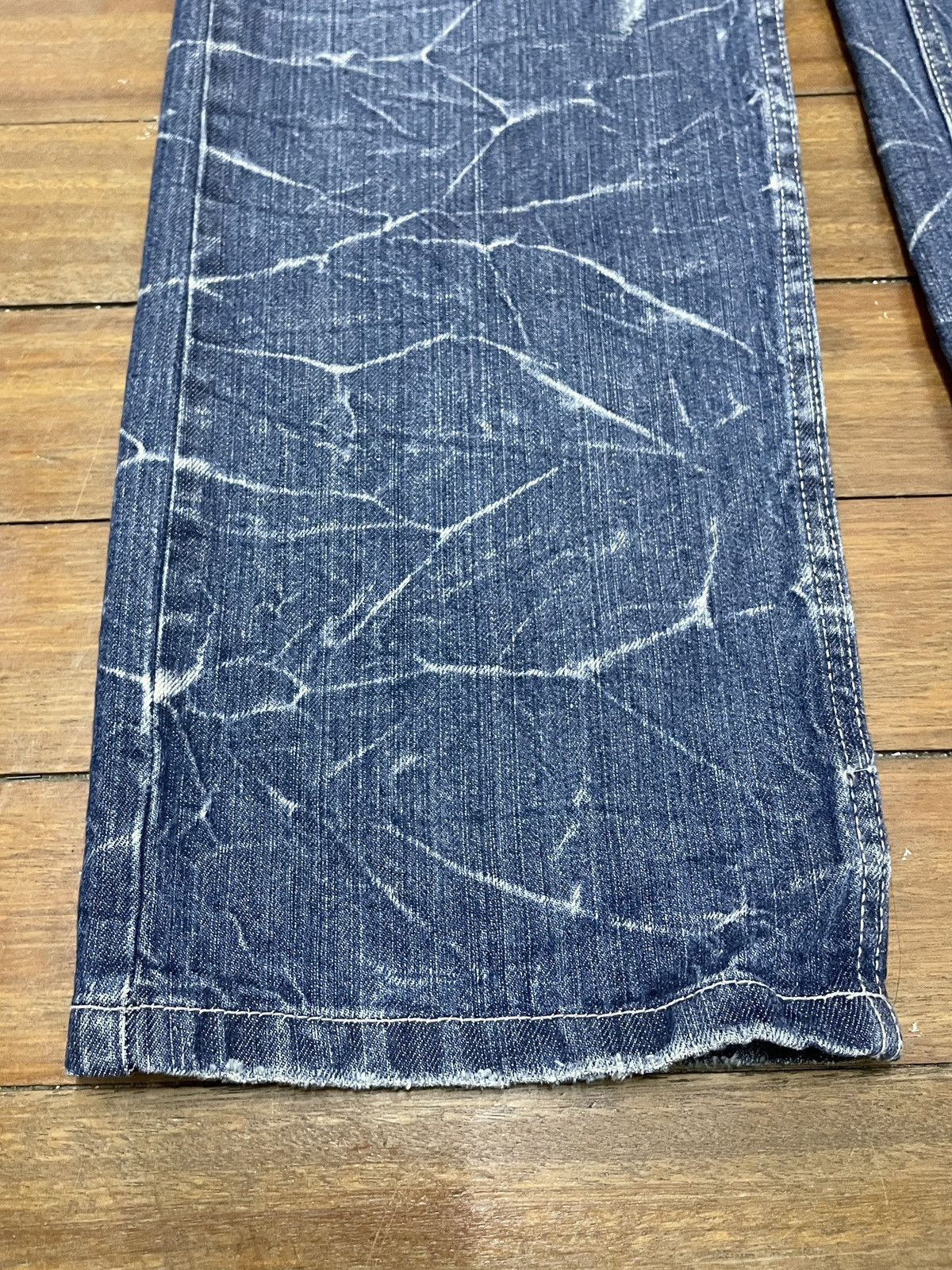 14th Addiction × Japanese Brand × Le Grande Bleu (L.G.B.) Rare Design Vintage Brand Nylaus Double Waist Jeans 2000s Size US 33 - 5 Thumbnail