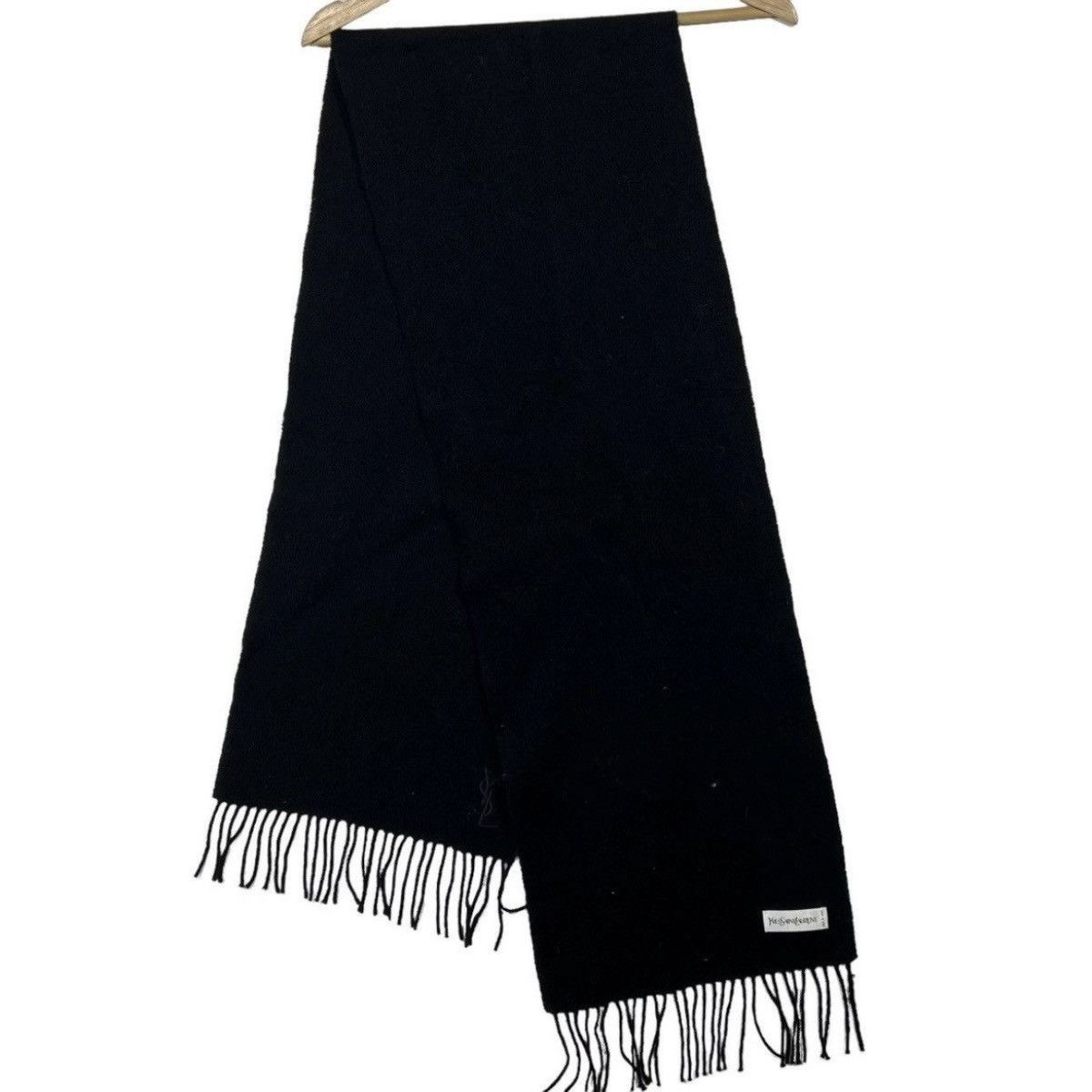 Yves Saint Laurent Scarf yvessaintlaurent wool black colour Size ONE SIZE - 1 Thumbnail