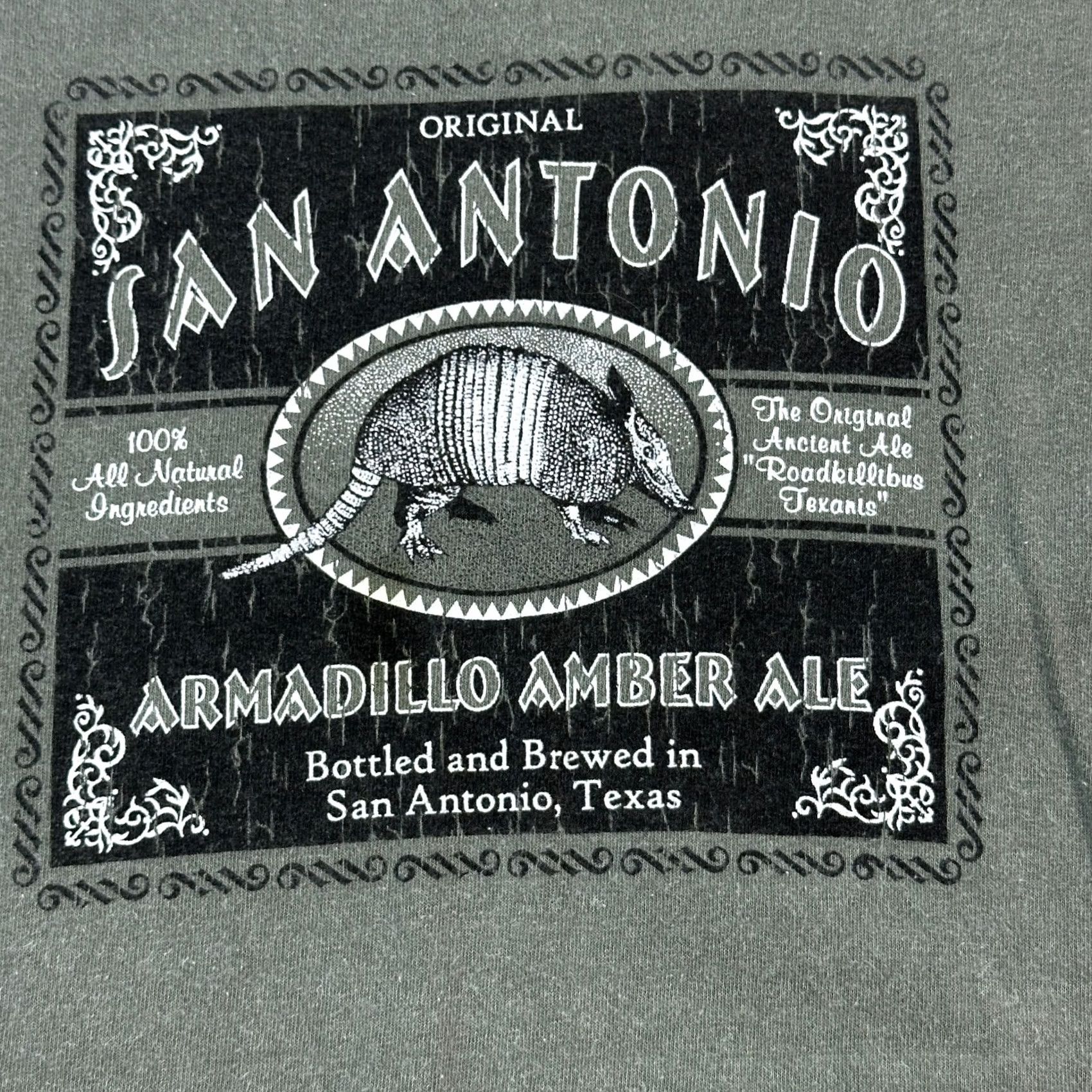 Gildan Gildan Shirt Mens XL Olive San Antonio Armadillo Amber Ale Beer Logo Graphic Tee Size US XL / EU 56 / 4 - 2 Thumbnail