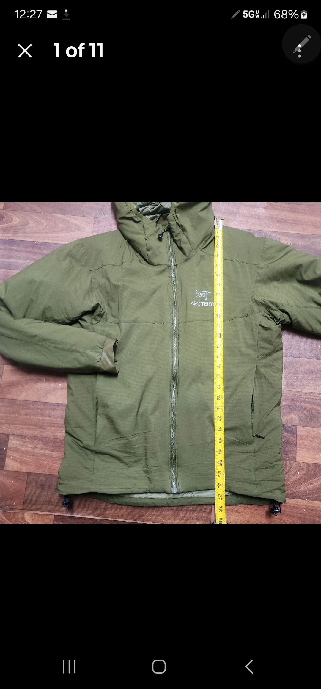 Arc'teryx Atom AR Hoody Olive Green Mens Med Size US M / EU 48-50 / 2 - 2 Thumbnail