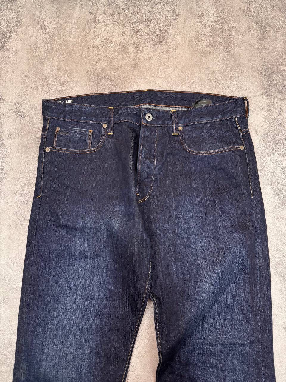G-Star G-Star RAW Men's 3301 Tapered Jeans Denim Pants Dark Blue Size US 36 / EU 52 - 7 Thumbnail
