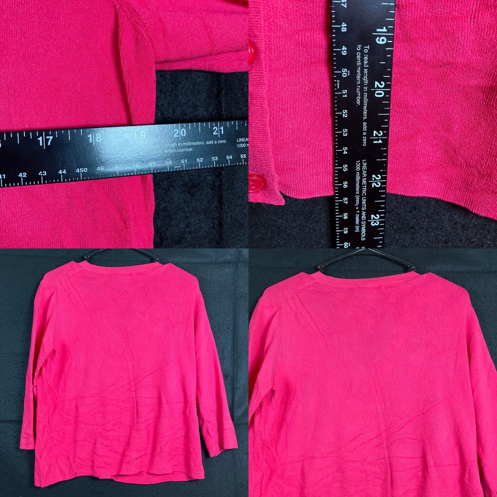 Talbots Talbots Womens Sweater Pink Cardigan V Neck 3/4 Sleeve Button Front Medium Size M / US 6-8 / IT 42-44 - 8 Thumbnail