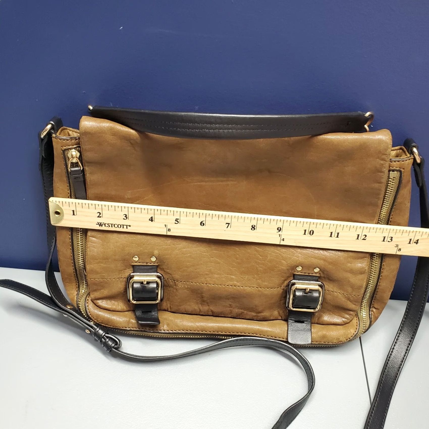 Vince Vince Camuto Convertible Bag Brown Adjustable Crossbody Buckle Accent Crossbody Bag Mens Womens? Size ONE SIZE - 3 Thumbnail