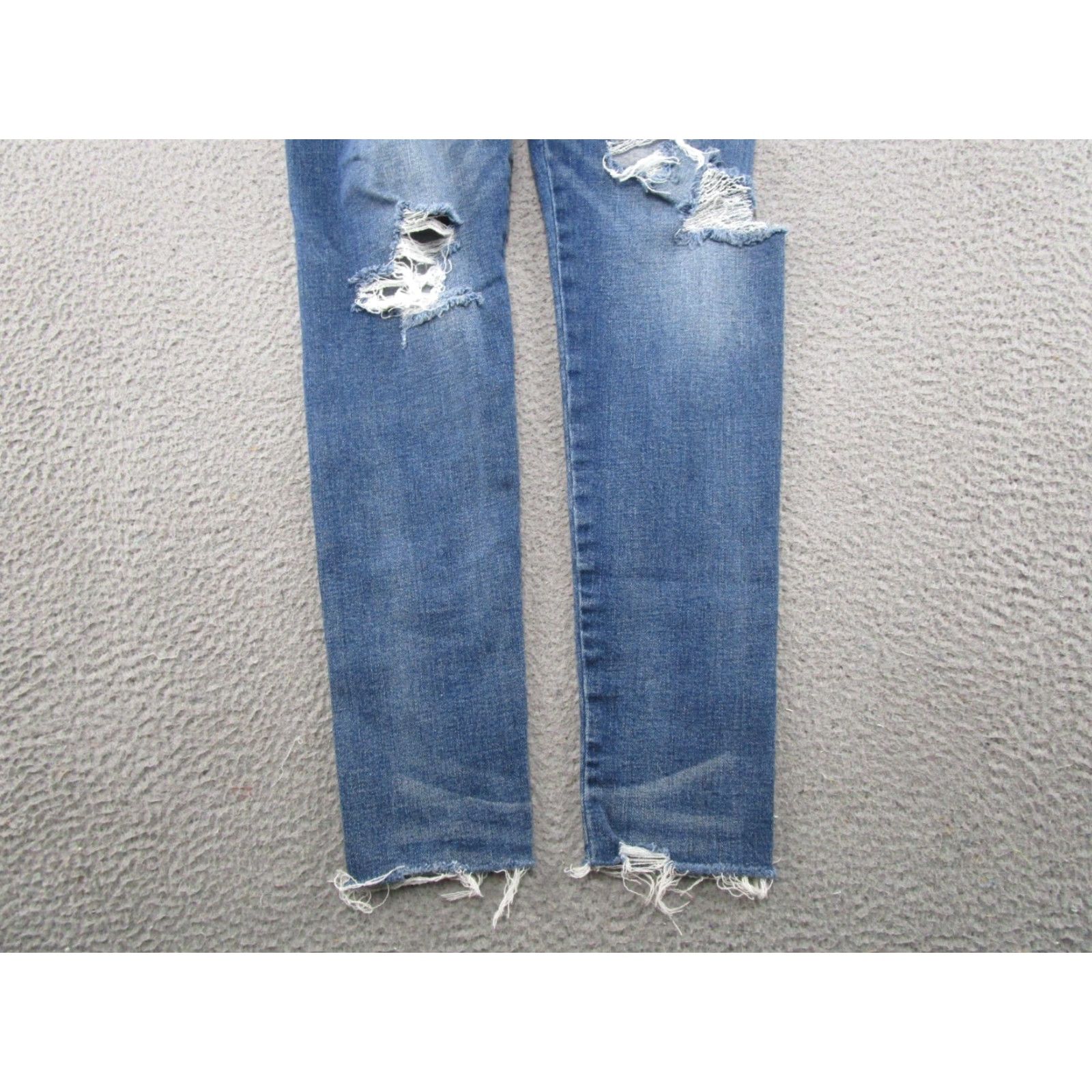 American Eagle Outfitters American Eagle Outfitters Jegging Jeans Distressed High Rise 8 Blue Denim Women Fashion 5-Pocket Stretch - dx Size 30" / US 8 / IT 44 - 2 Thumbnail