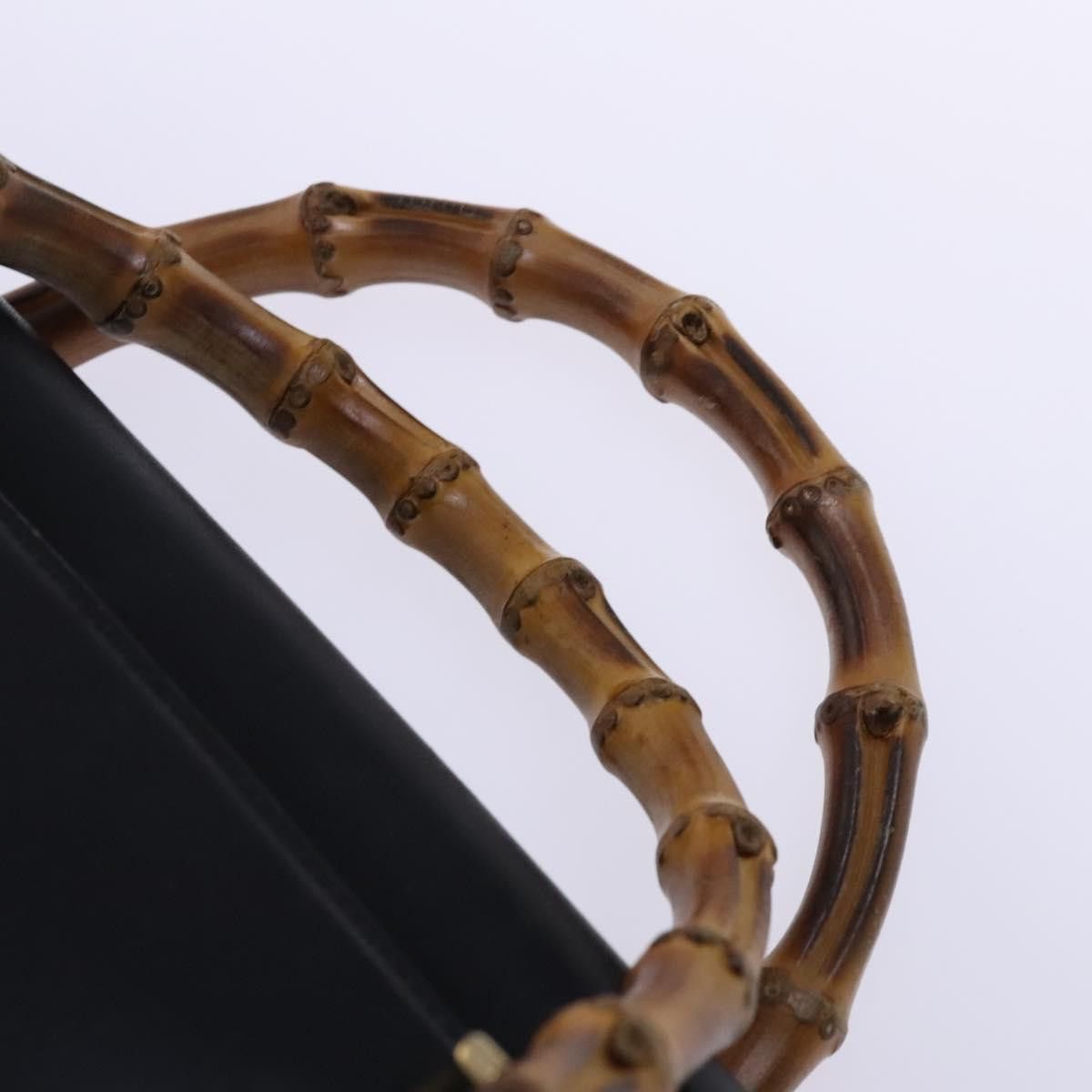 Gucci GUCCI Bamboo Hand Bag Leather Black Gold 002 2855 0322 0 Size ONE SIZE - 8 Thumbnail