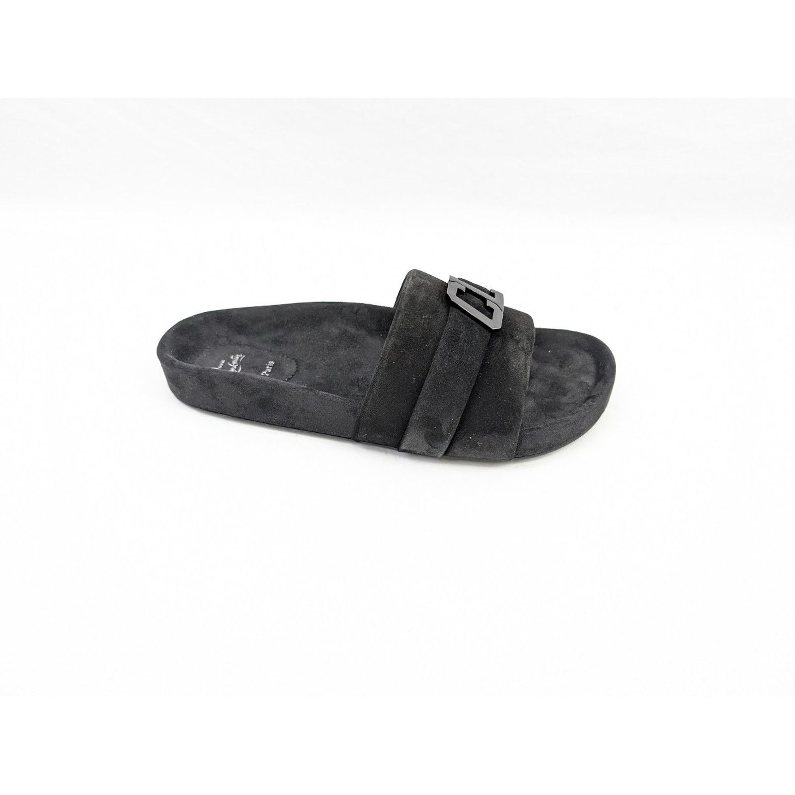 Christian Louboutin o1rshd1 Crosta Varsimule Bizz Flat in Black Size US 13 / EU 46 - 1 Thumbnail