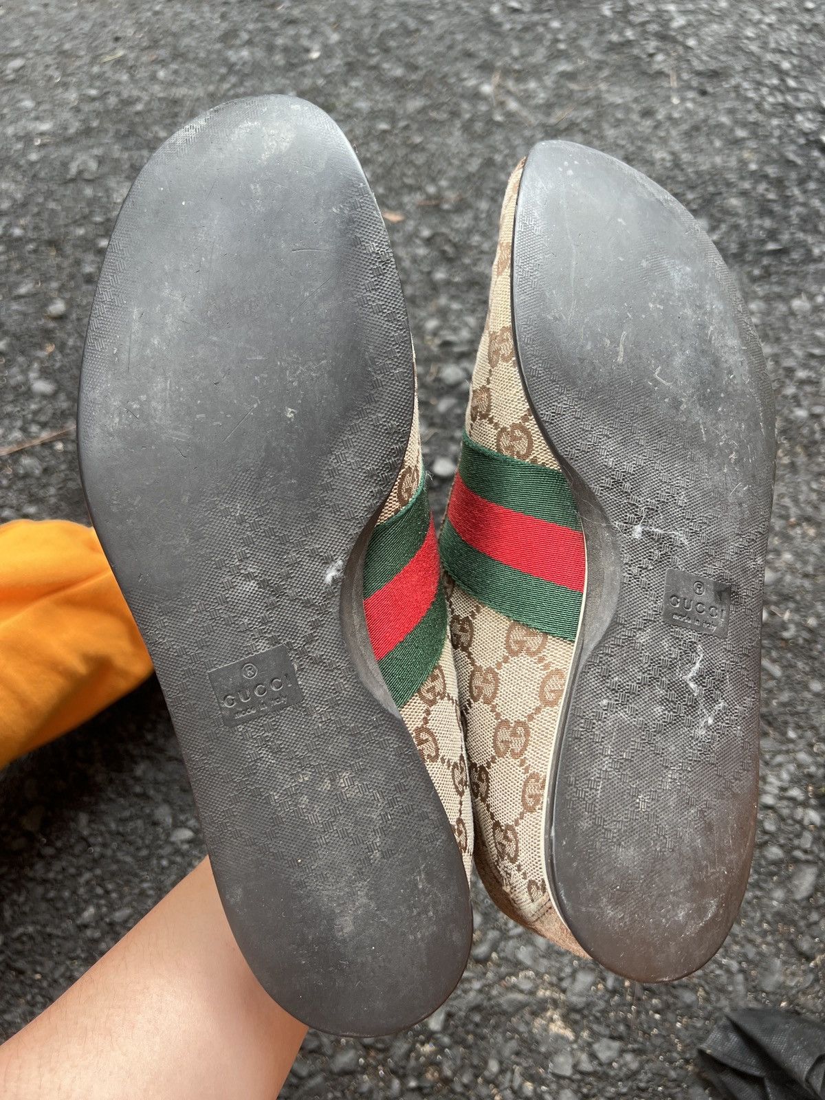 Gucci Vintage Gucci GG Guccissima Green Red 117711 Size US 7 / EU 40 - 6 Thumbnail