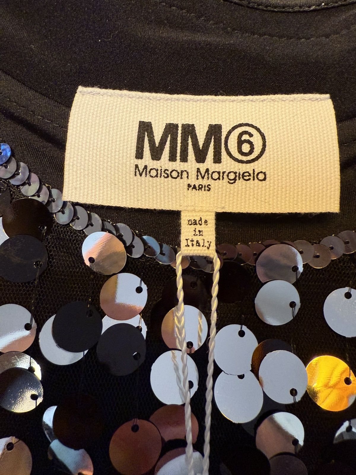 Maison Margiela MM6 Margiela Tee with Black and Silver Sequins Size XS / US 0-2 / IT 36-38 - 3 Thumbnail