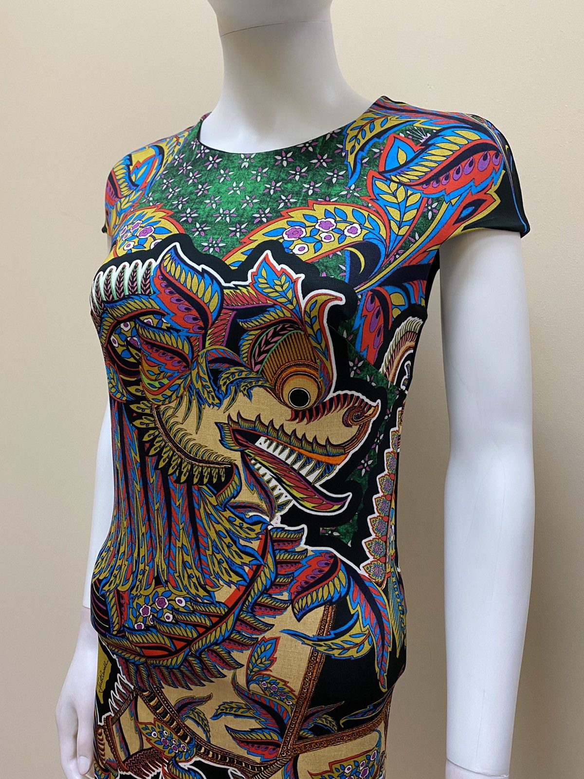 Roberto Cavalli Just Cavalli Multicolor Animal Print Mini Dress Size XS Size XS / US 0-2 / IT 36-38 - 5 Thumbnail