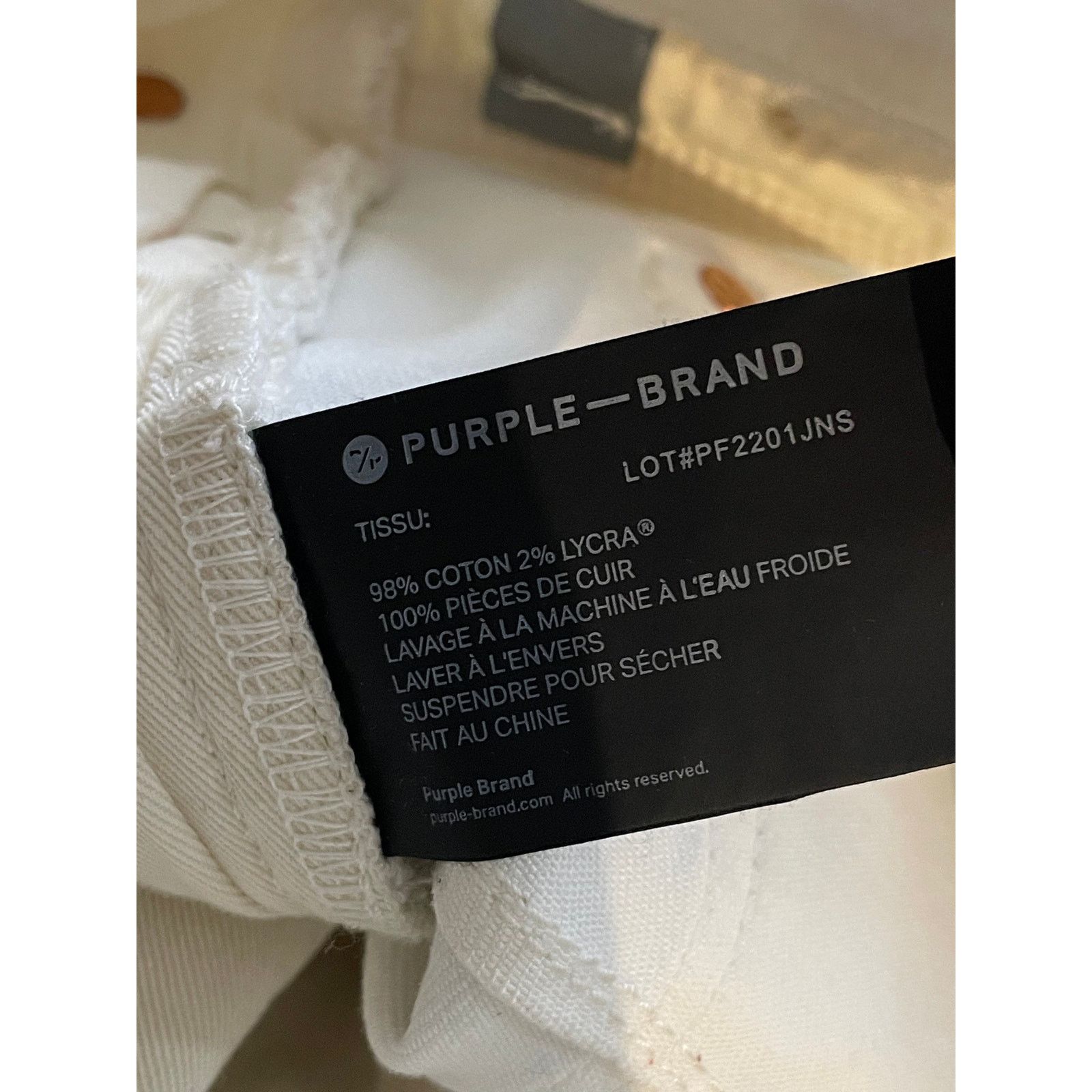 Purple Brand Purple Brand White & Grey Jeans Size US 30 / EU 46 - 7 Thumbnail