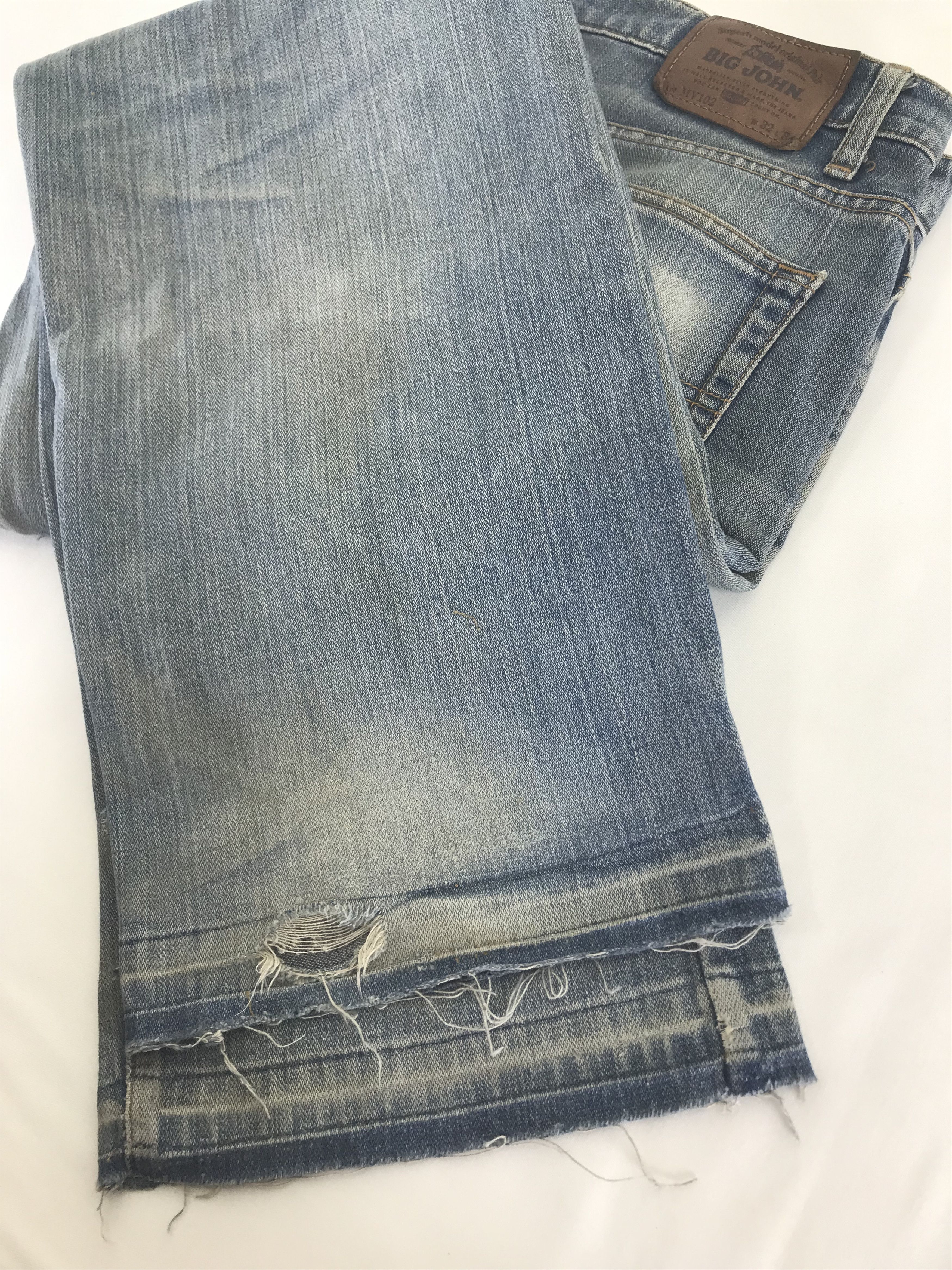 Big John Vintage Big John Faded Blue Jeans Distressed Denim Size US 32 / EU 48 - 13 Thumbnail