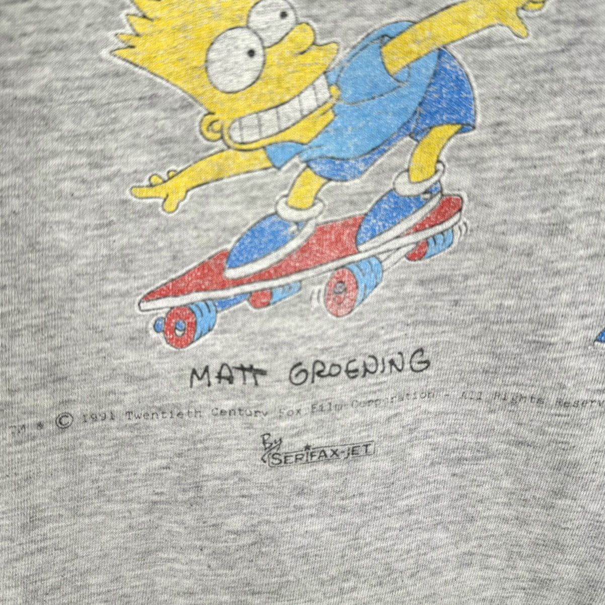 The Simpsons Vintage 1991 The Simpsons 9 Barts Licensed Cartoon T Shirt Size US XL / EU 56 / 4 - 5 Thumbnail