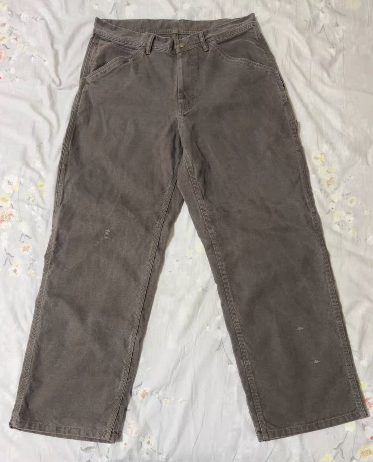 NEIGHBORHOOD 24AW Duck painter pants —sulfur-dyed distressed