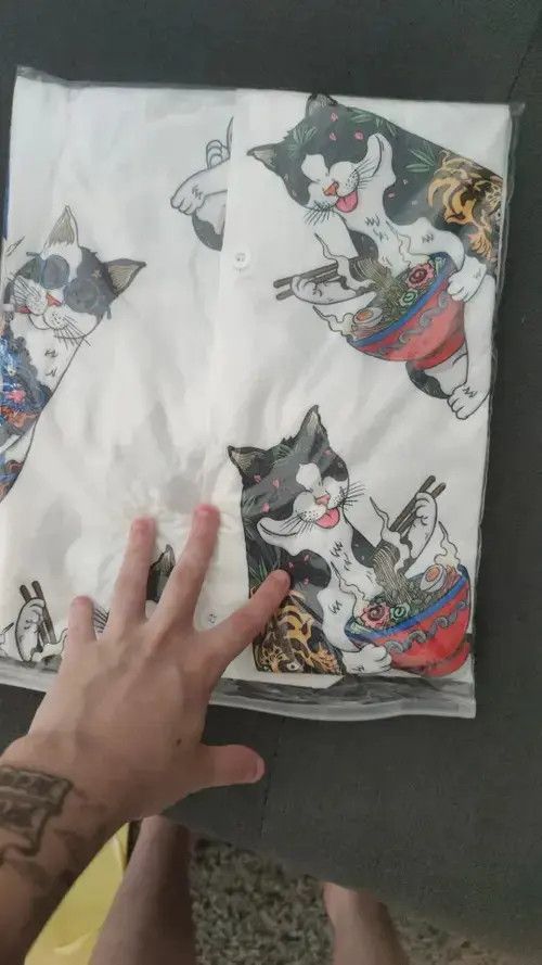 Other Harajuku Cat Polo Shirt Men Size US XXL / EU 58 / 5 - 2 Thumbnail