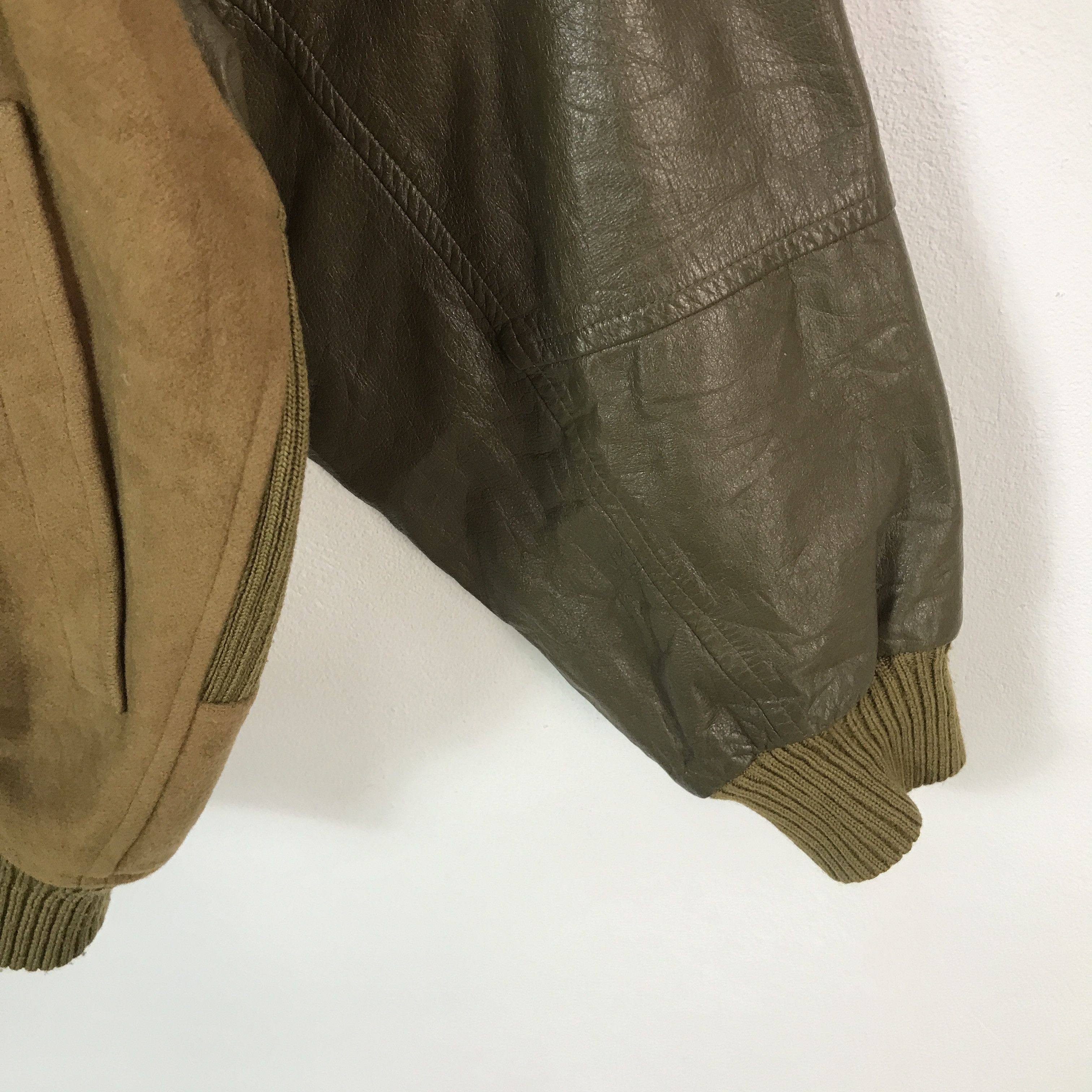 Japanese Brand nevada Wool jacket Leather sleeve jacket Size US L / EU 52-54 / 3 - 6 Thumbnail