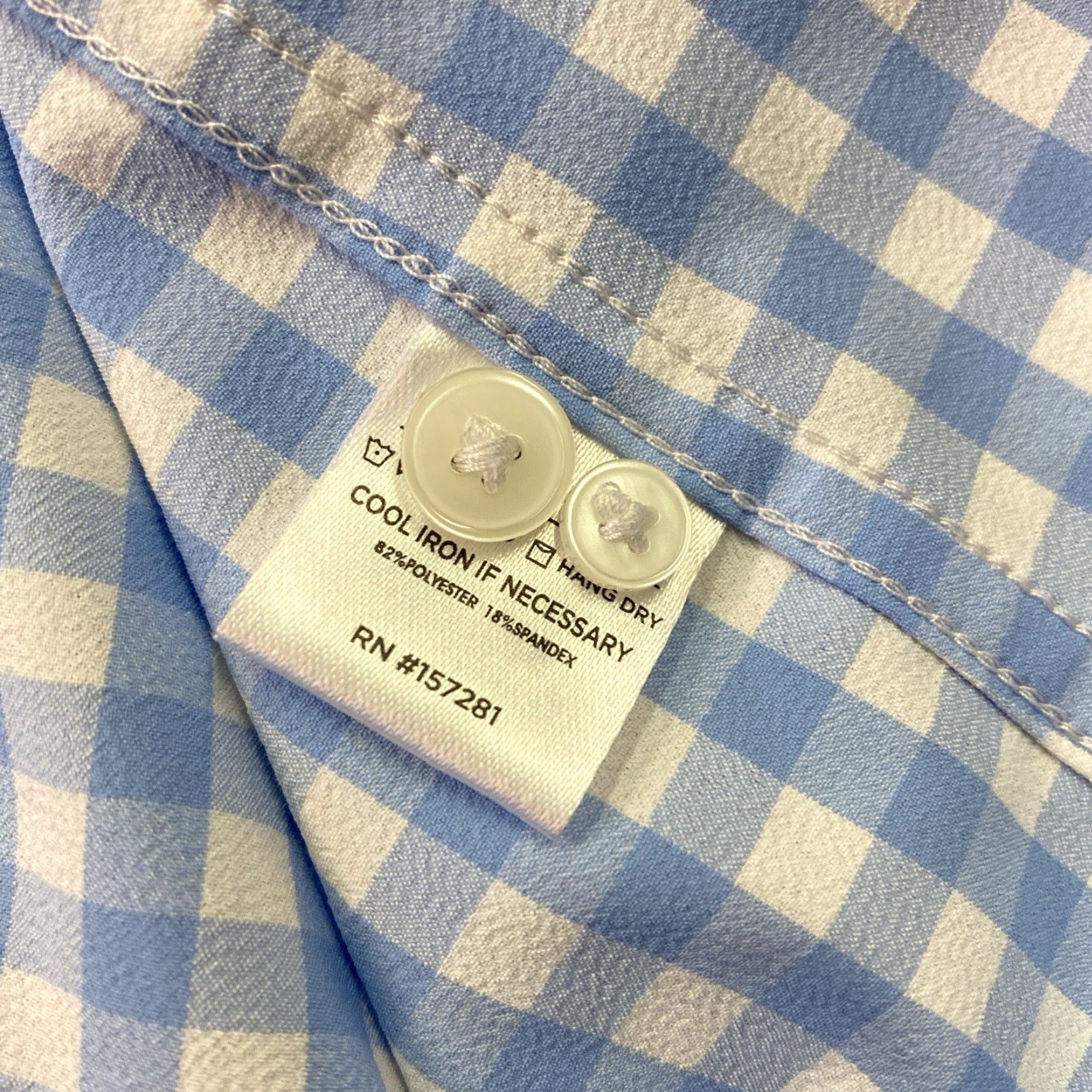 Mizzen+Main Mizzen+Main Button-Up Shirt Men 2XL Blue Check Leeward Trim Fit Stretch Shirt Size US XXL / EU 58 / 5 - 5 Thumbnail