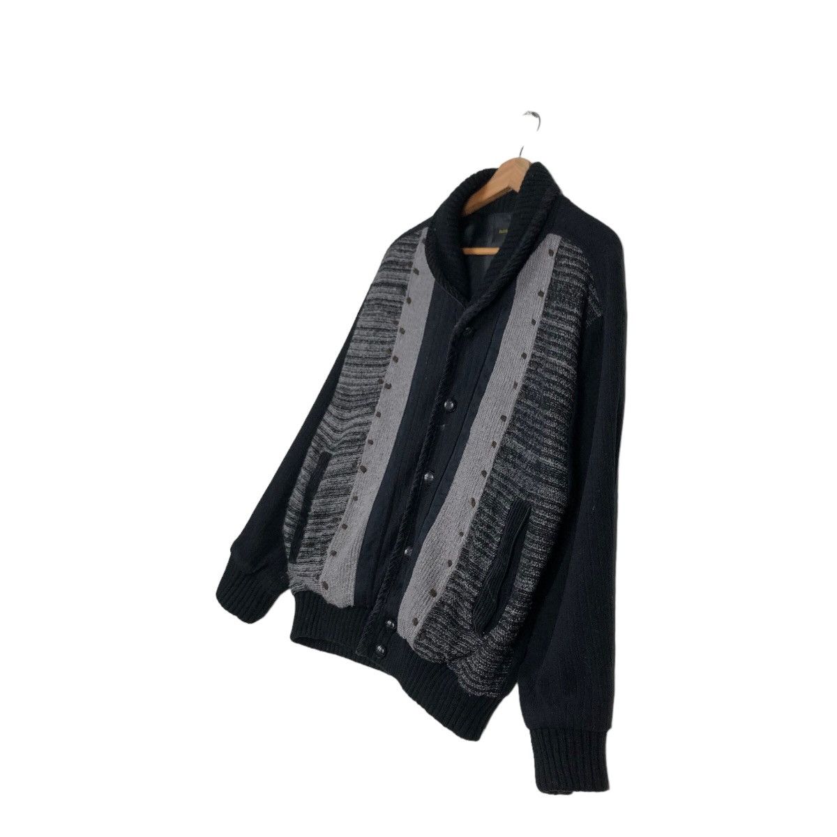 Japanese Brand 🔥Vintage Knit Bomber Jacket Cardigan Rudolph Valentino Size US M / EU 48-50 / 2 - 2 Thumbnail