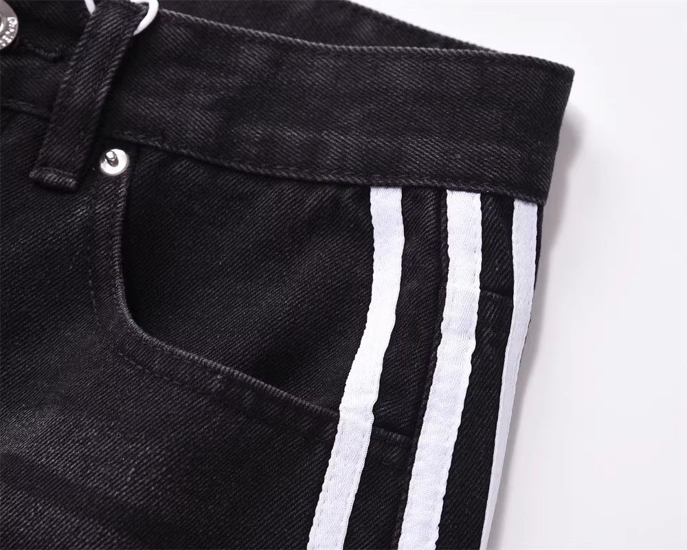 Japanese Brand × Jean Men's hiphop side stripe stitching oversize casual jeans Size US 32 / EU 48 - 4 Thumbnail