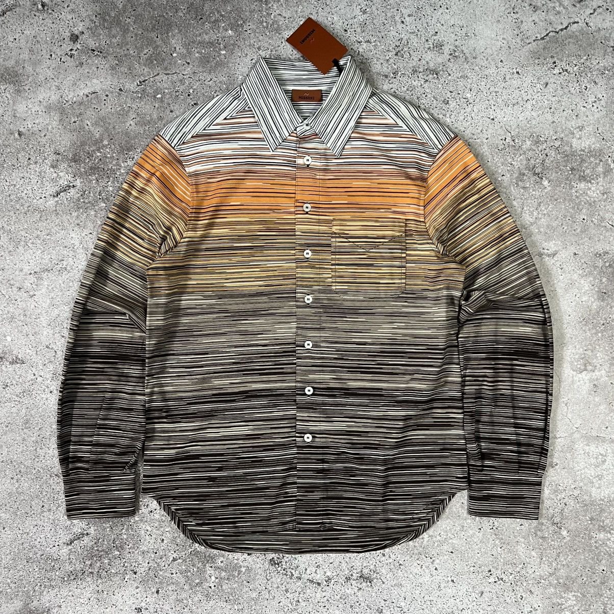 Missoni NWT Missoni Gradient Stripe Long Sleeve Shirt S (Fits M) Size US S / EU 44-46 / 1 - 1 Thumbnail